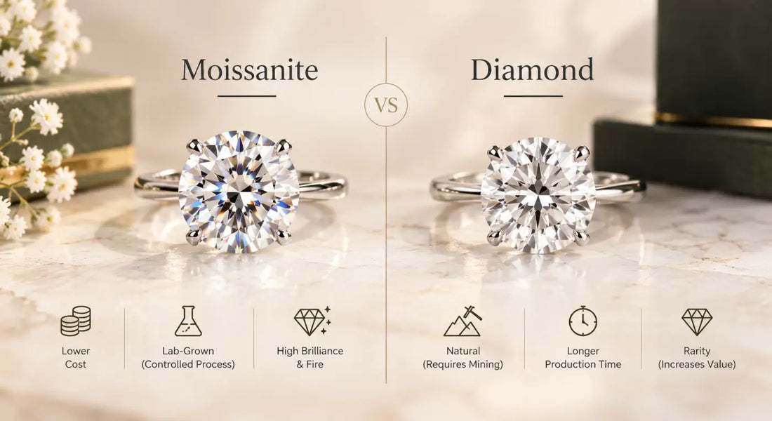 Why Moissanite Costs Less Than Diamonds?