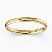 Willa Half Round Plain Wedding Band