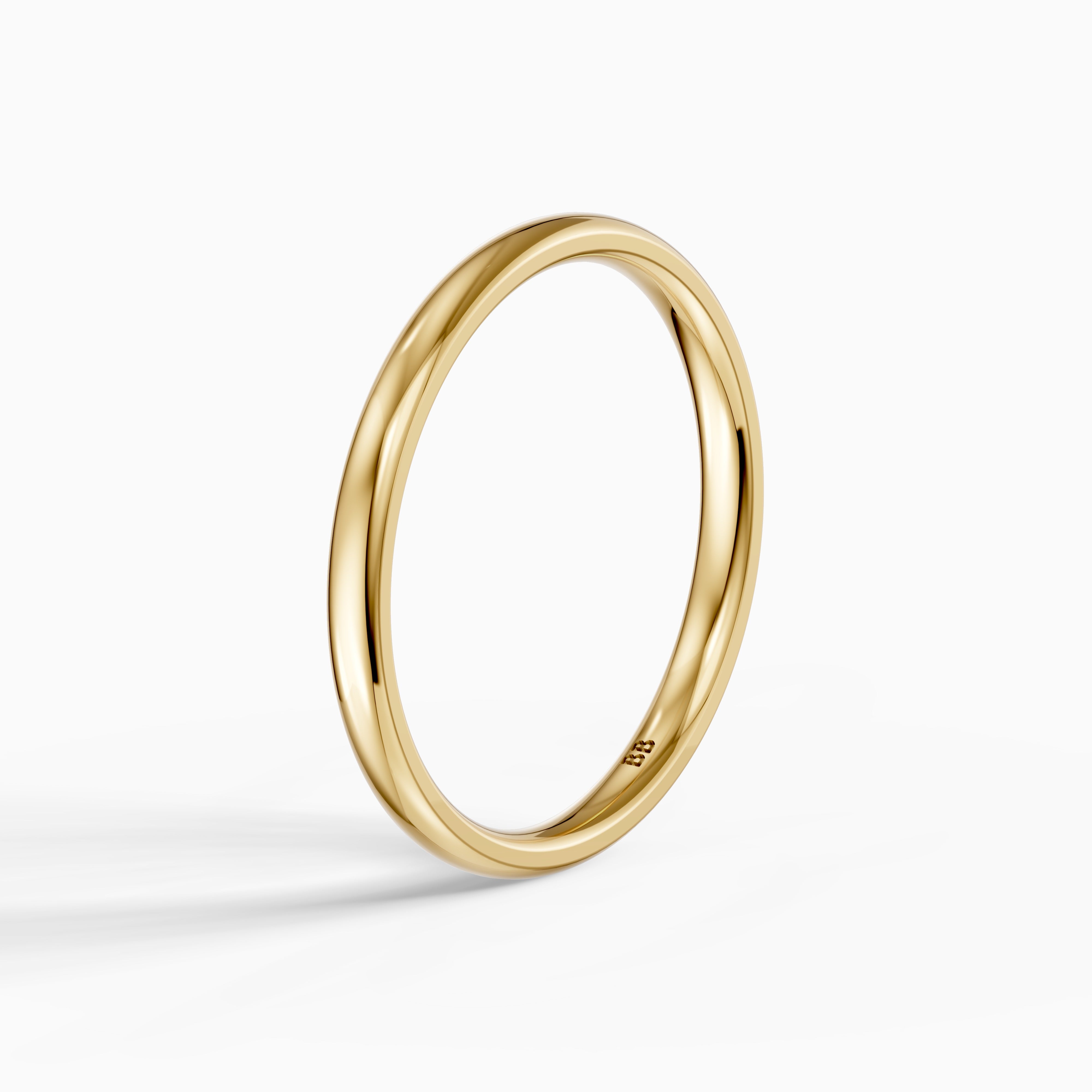 Willa Half Round Plain Wedding Band
