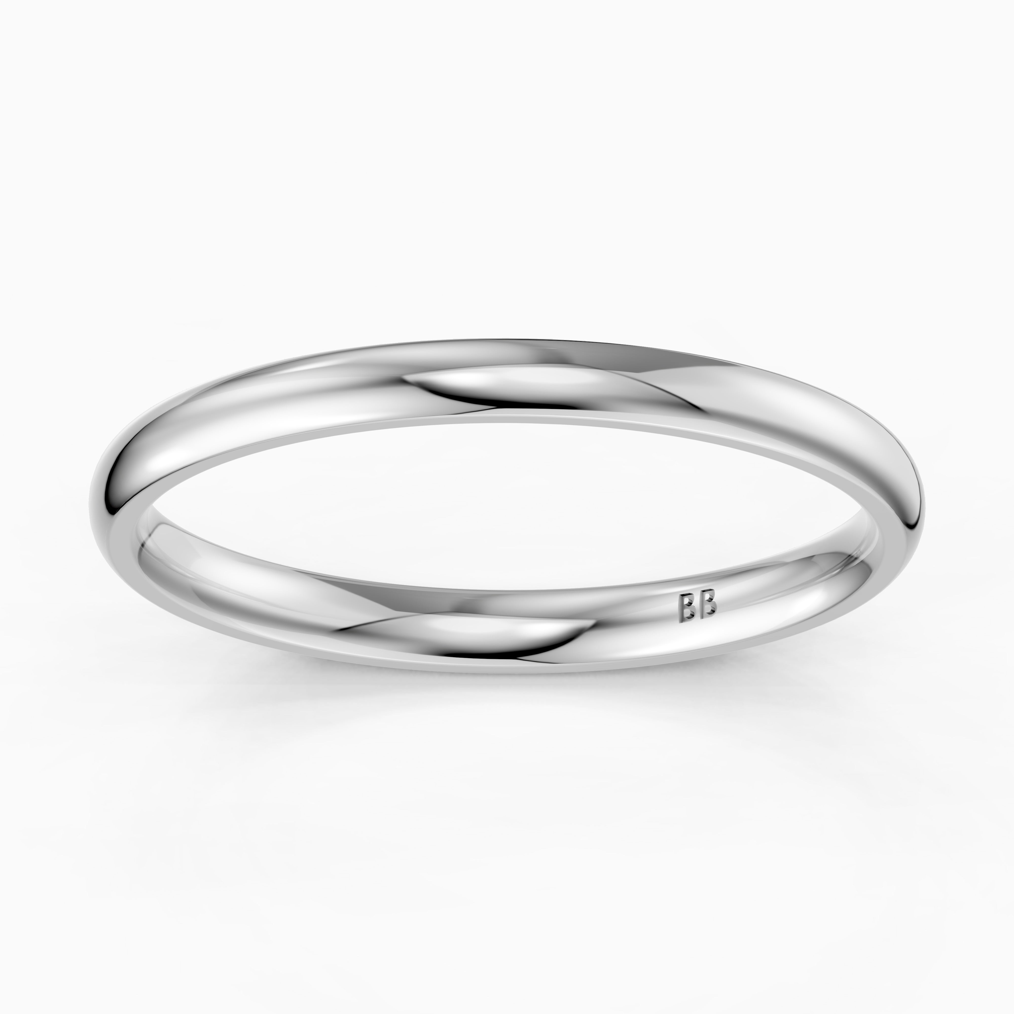Willa Half Round Plain Wedding Band