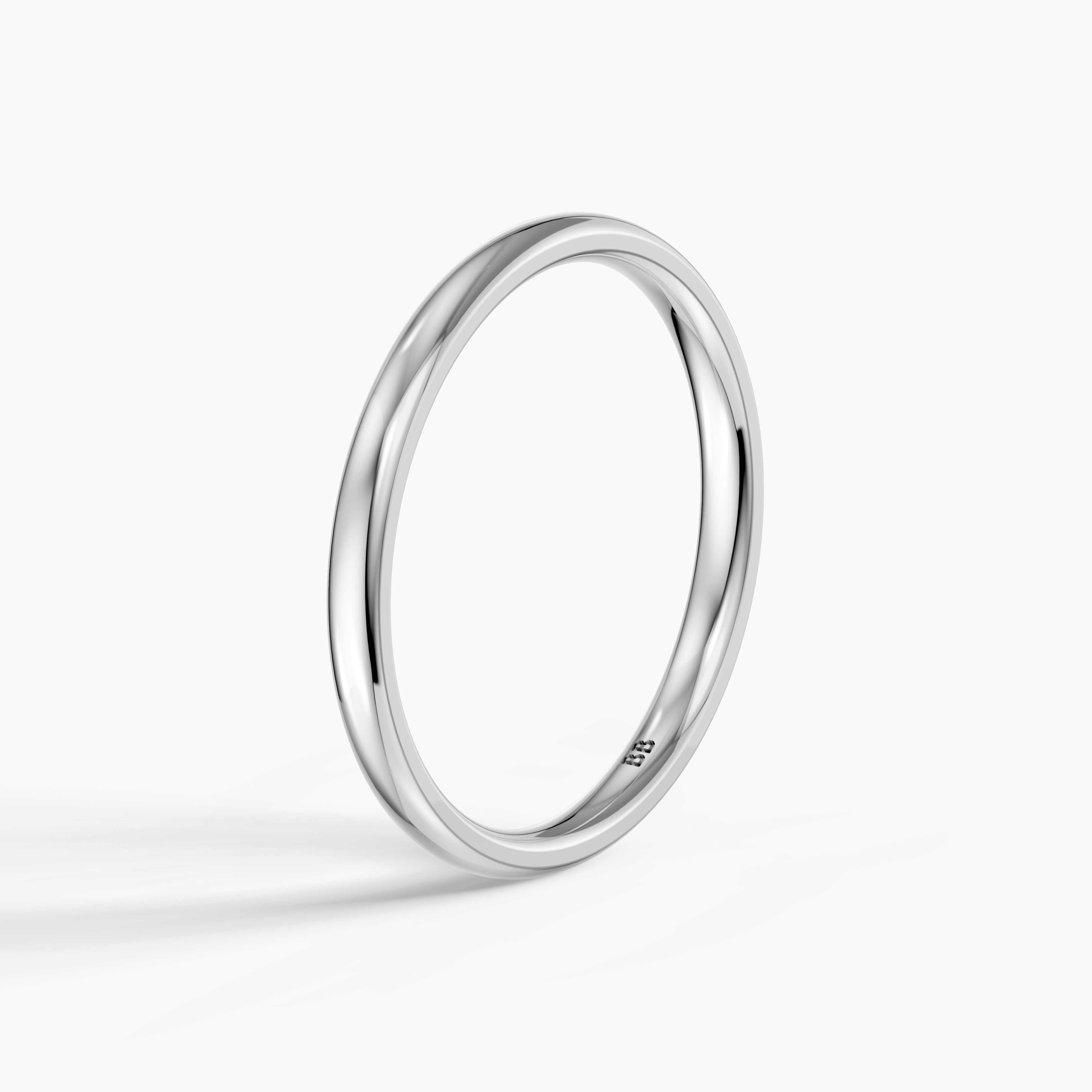 Willa Half Round Plain Wedding Band