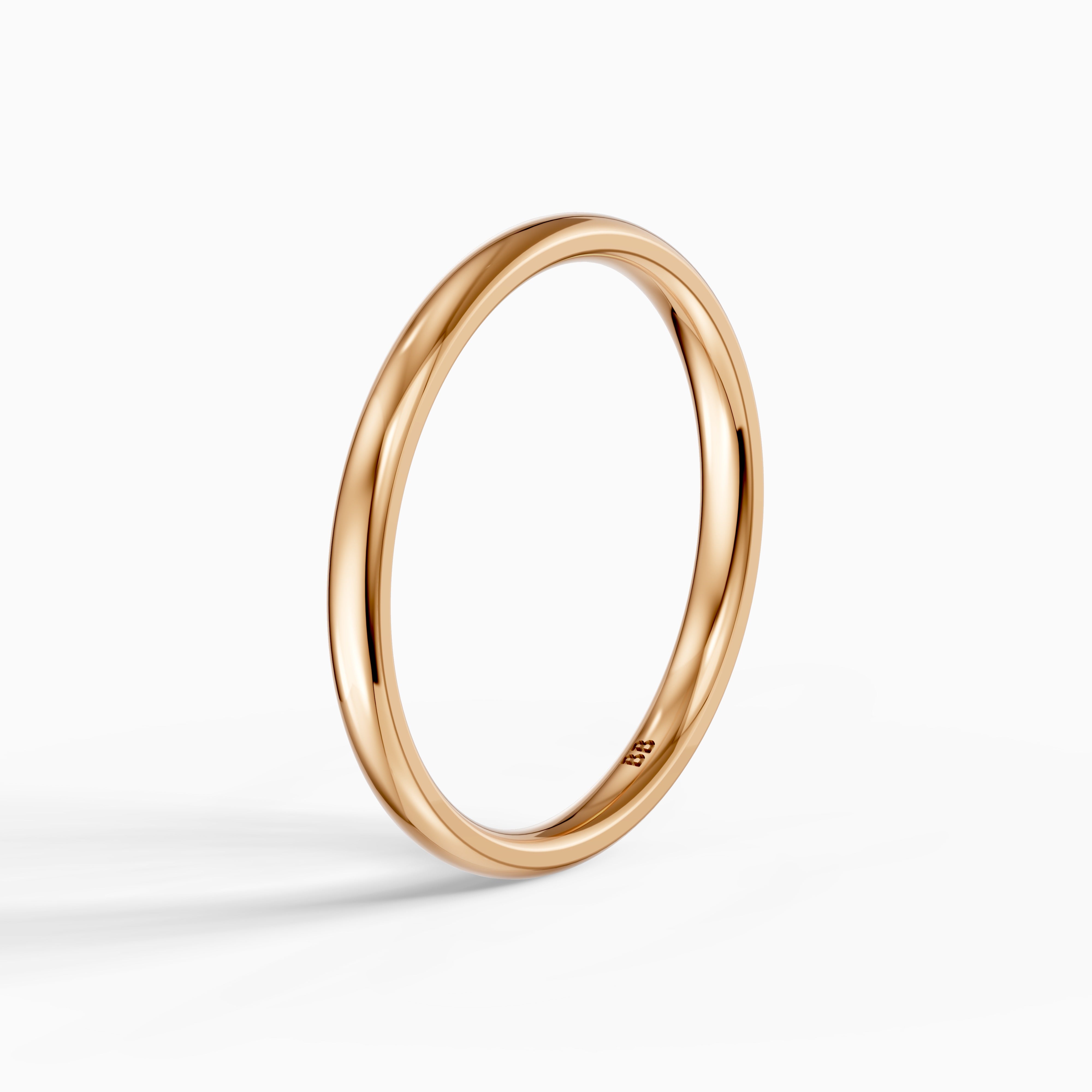 Willa Half Round Plain Wedding Band