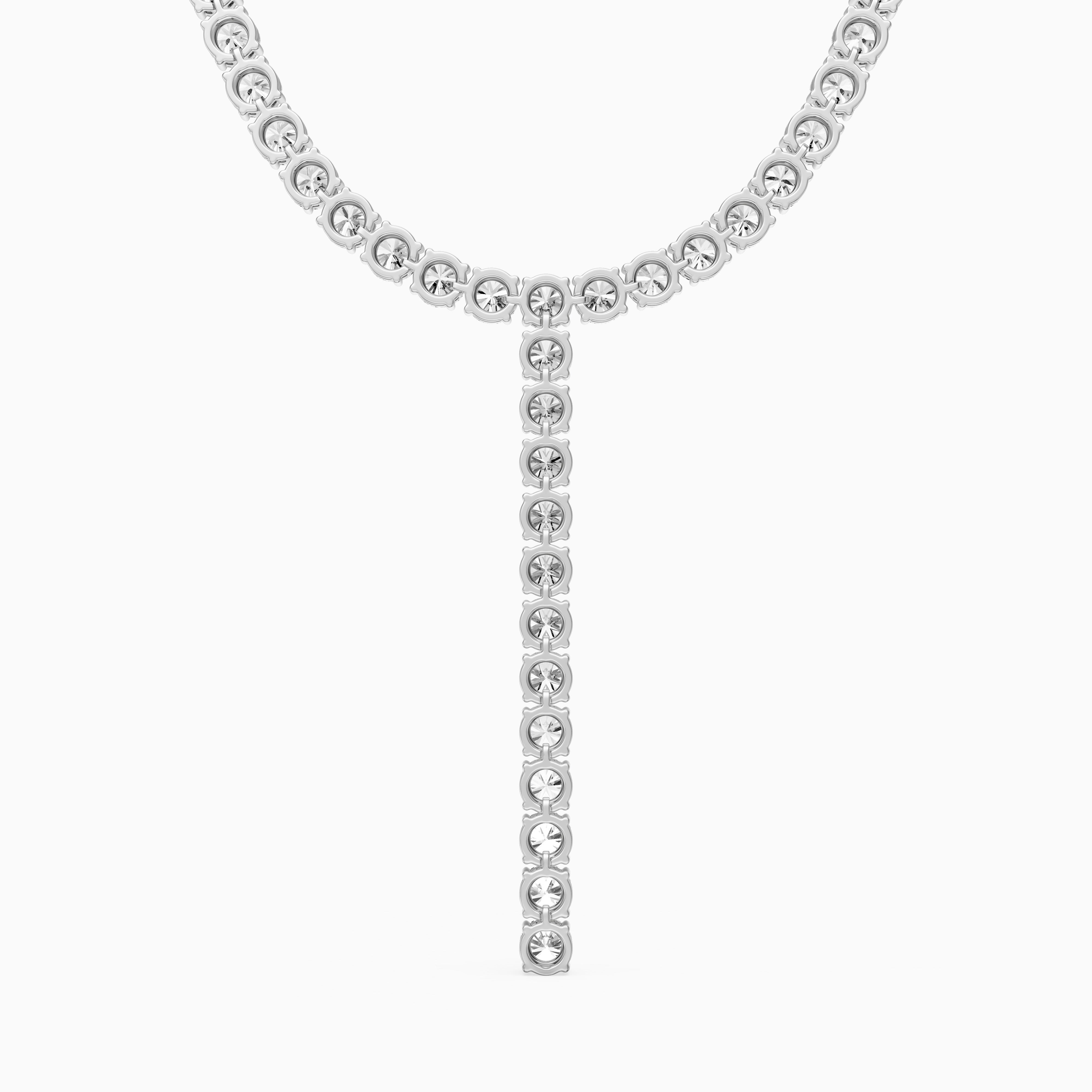 Isabella Round Cut Lab Grown Diamond Y-Drop Tennis Necklace