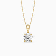 Beverly Round Cut Lab Grown Diamond Solitaire Pendant
