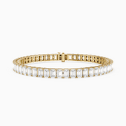 Louise Emerald Cut Lab Grown Diamond Tennis Bracelet