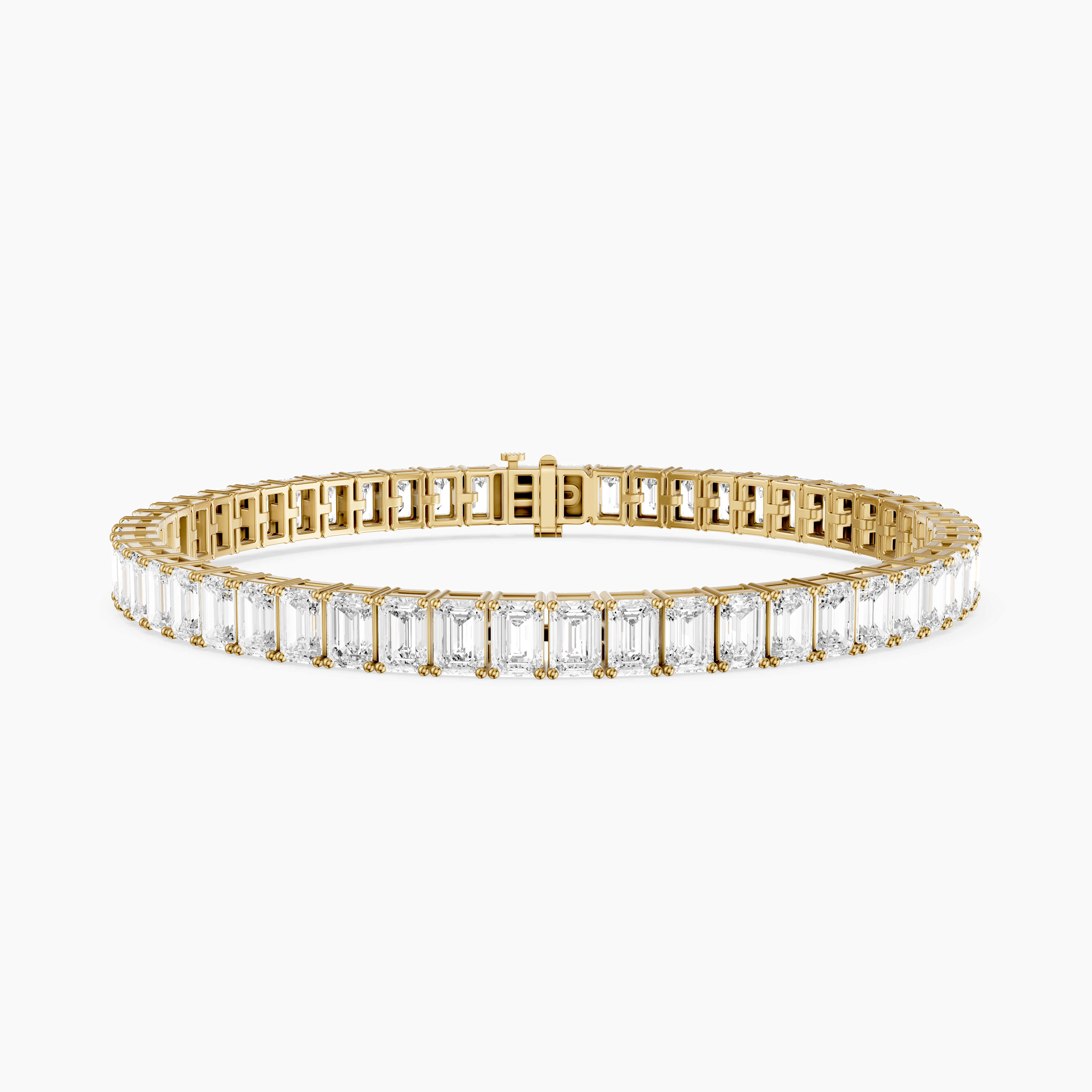 Louise Emerald Cut Lab Grown Diamond Tennis Bracelet