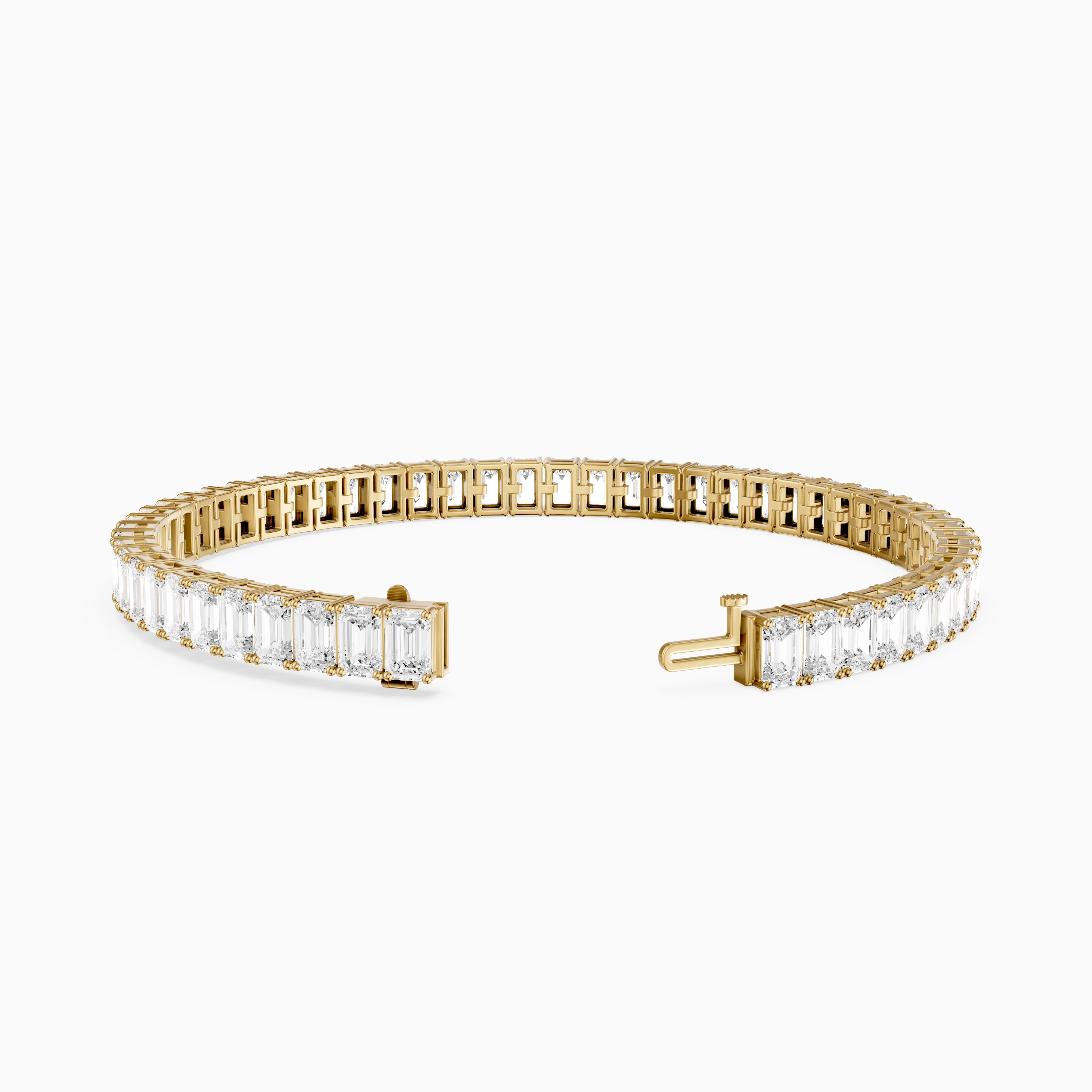 Louise Emerald Cut Lab Grown Diamond Tennis Bracelet