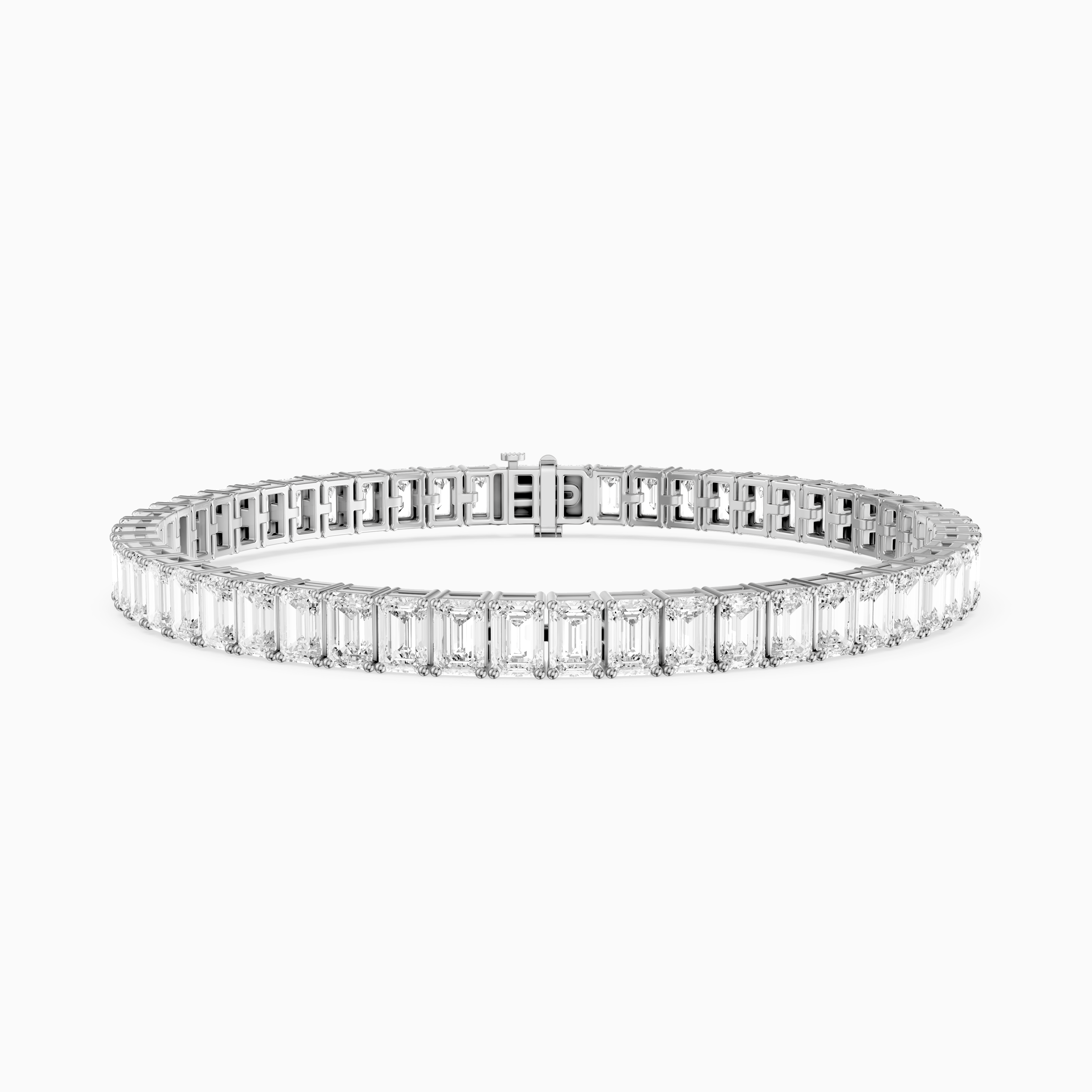 Louise Emerald Cut Lab Grown Diamond Tennis Bracelet
