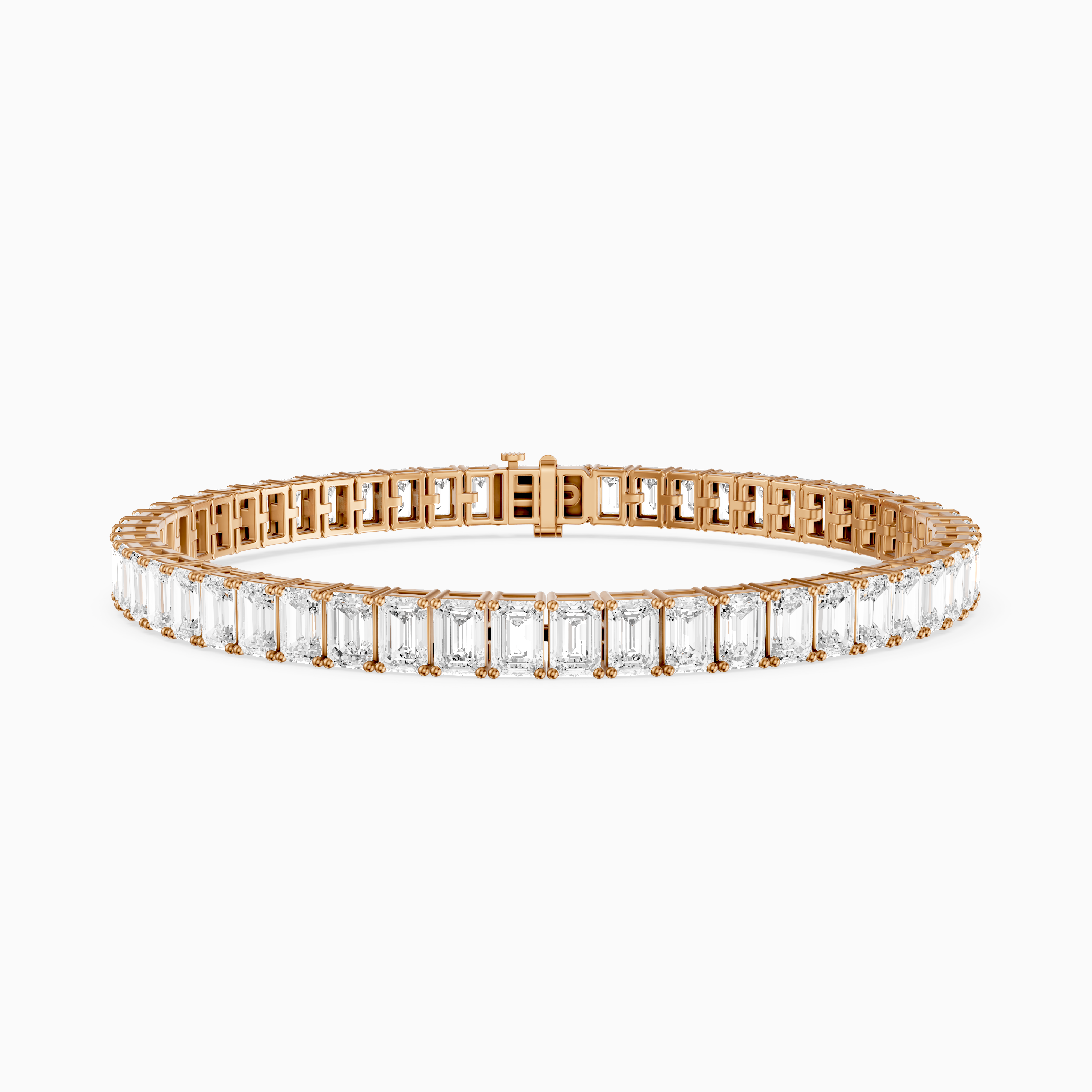 Louise Emerald Cut Lab Grown Diamond Tennis Bracelet
