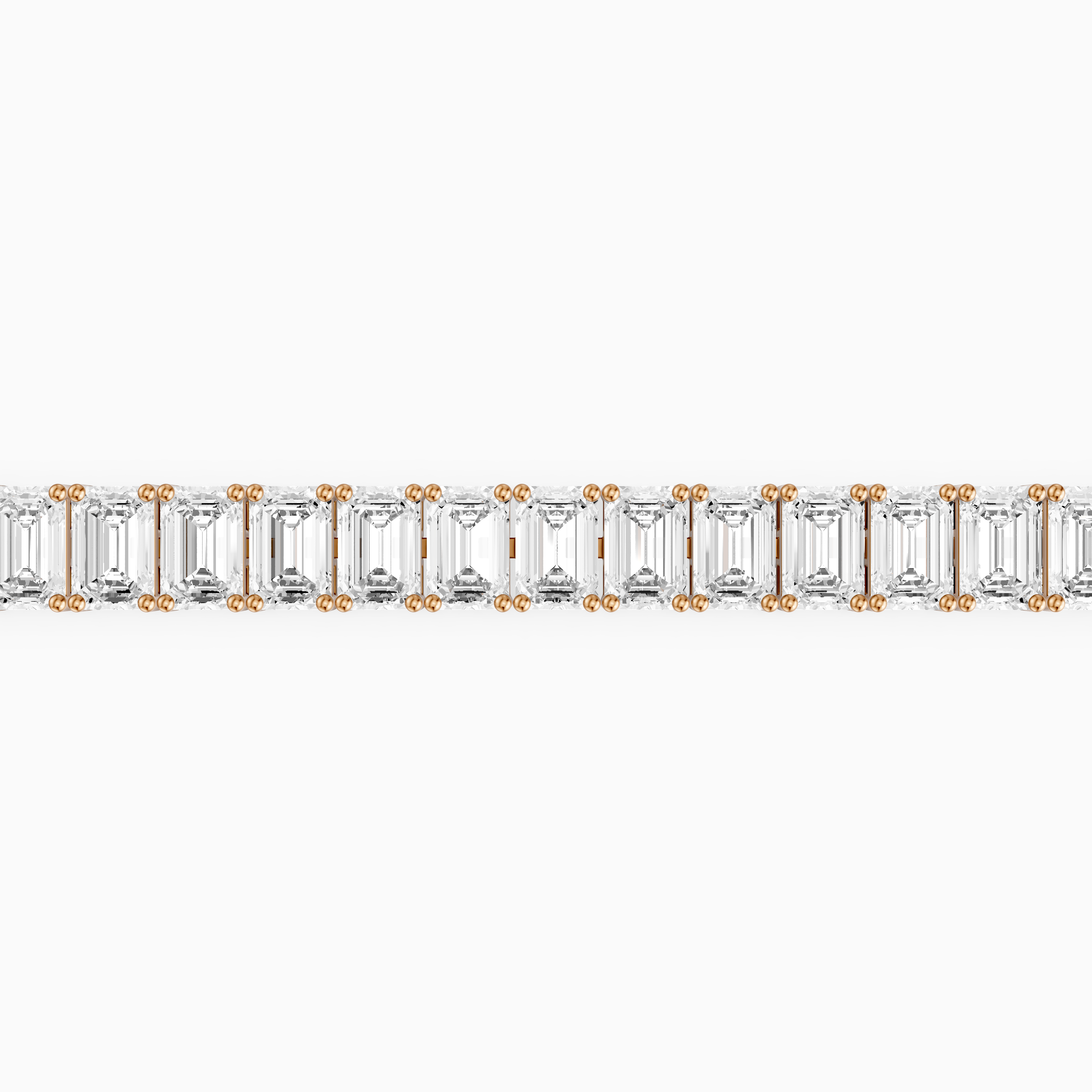 Louise Emerald Cut Lab Grown Diamond Tennis Bracelet