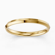 Paisley Knife Edge Plain Wedding Band