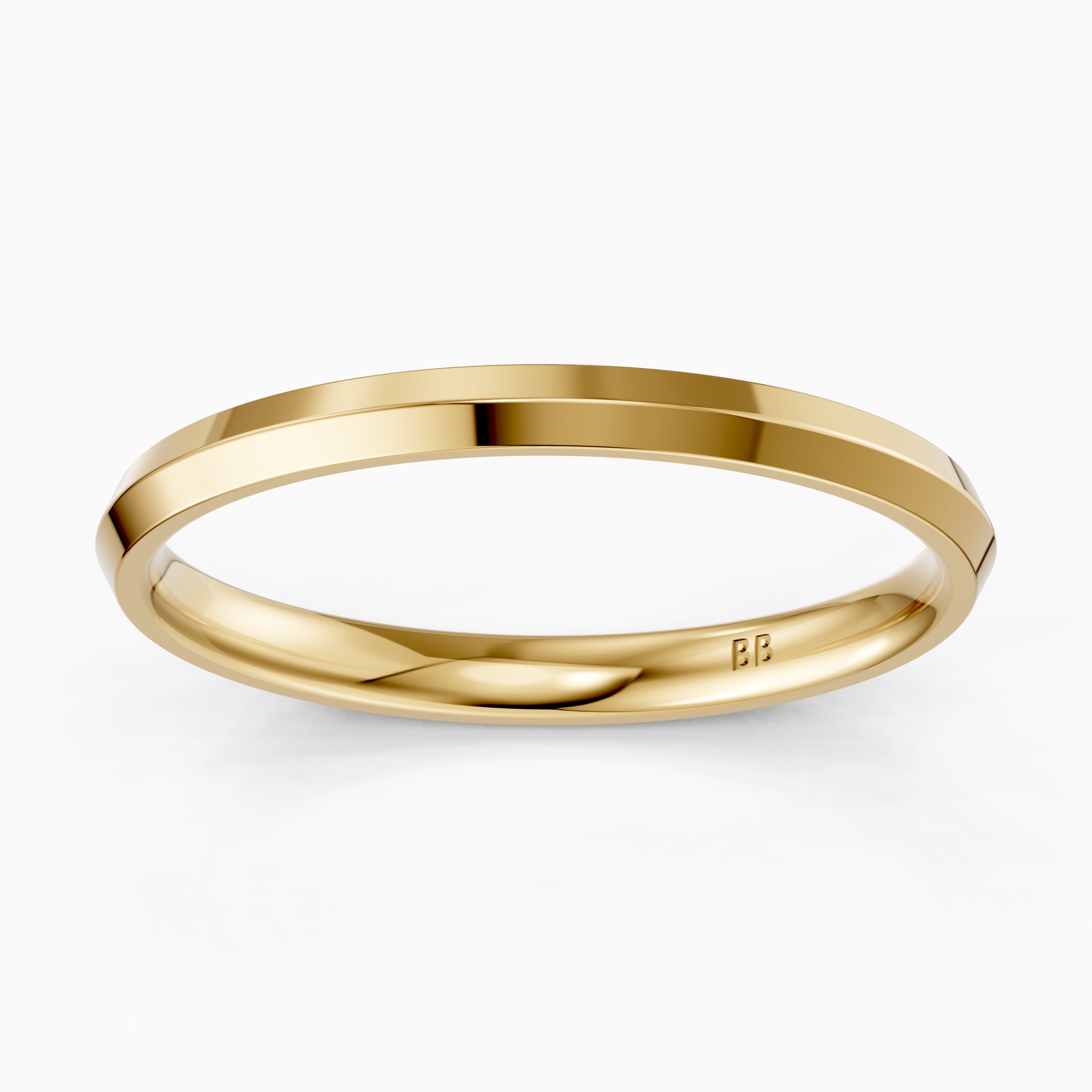 Paisley Knife Edge Plain Wedding Band