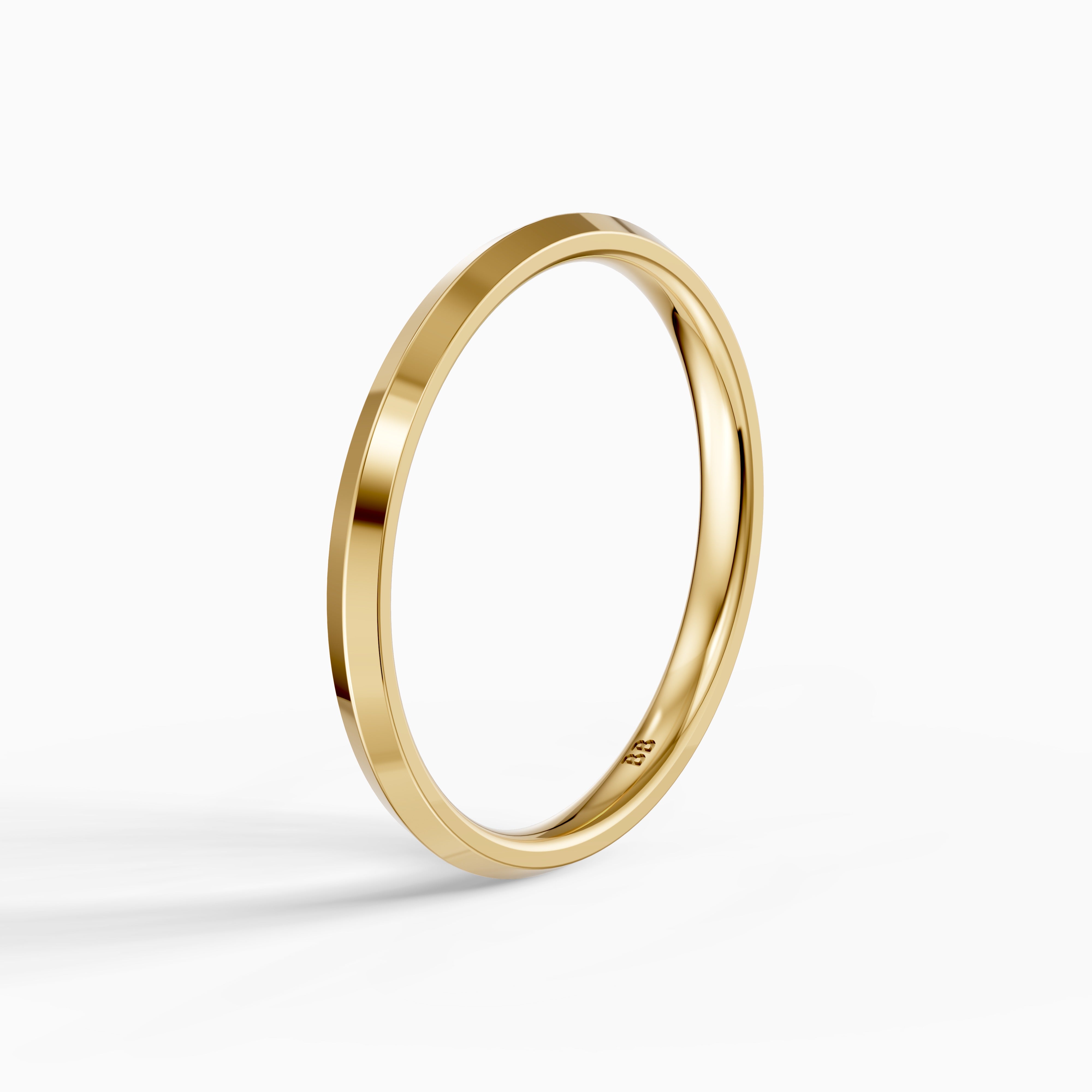 Paisley Knife Edge Plain Wedding Band