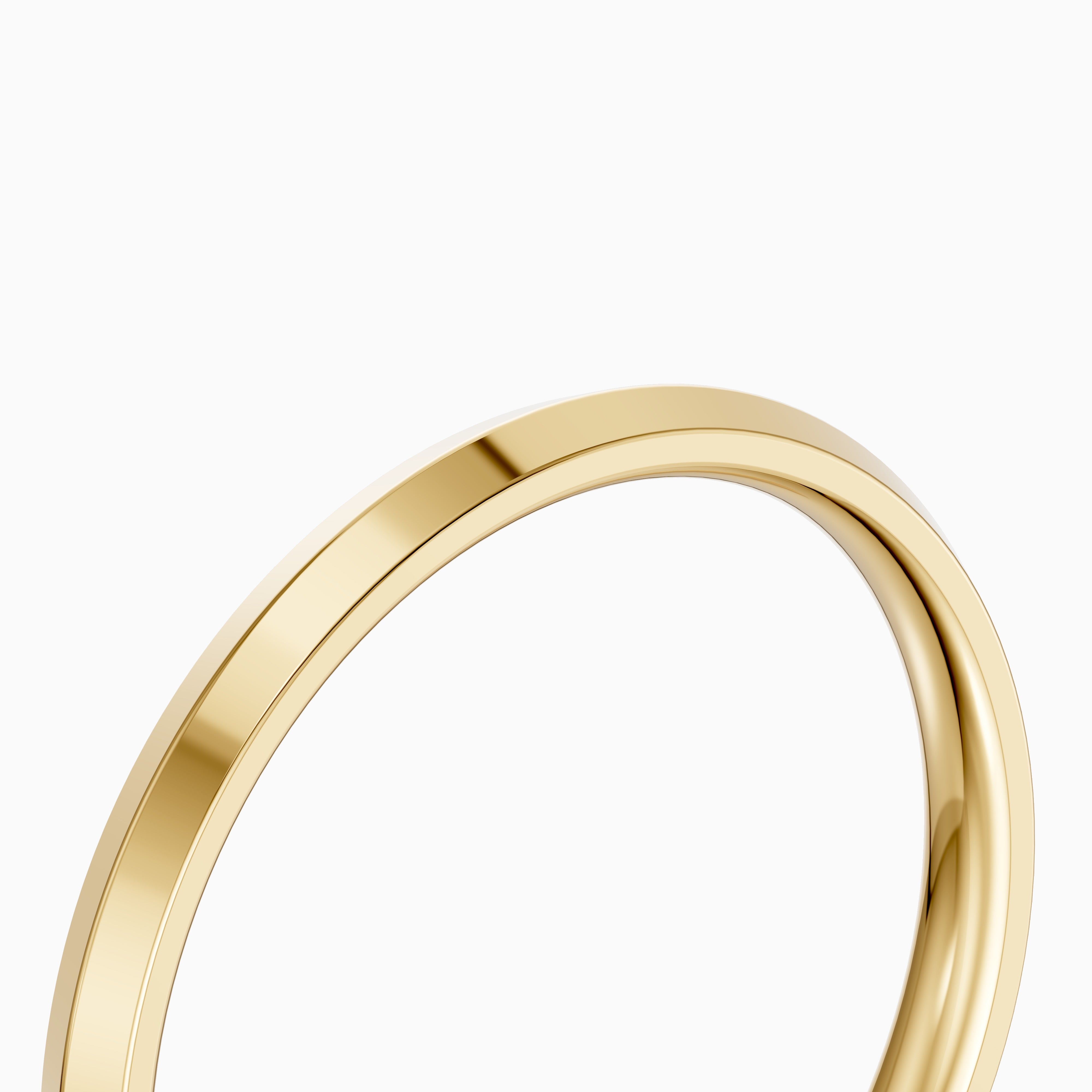 Paisley Knife Edge Plain Wedding Band