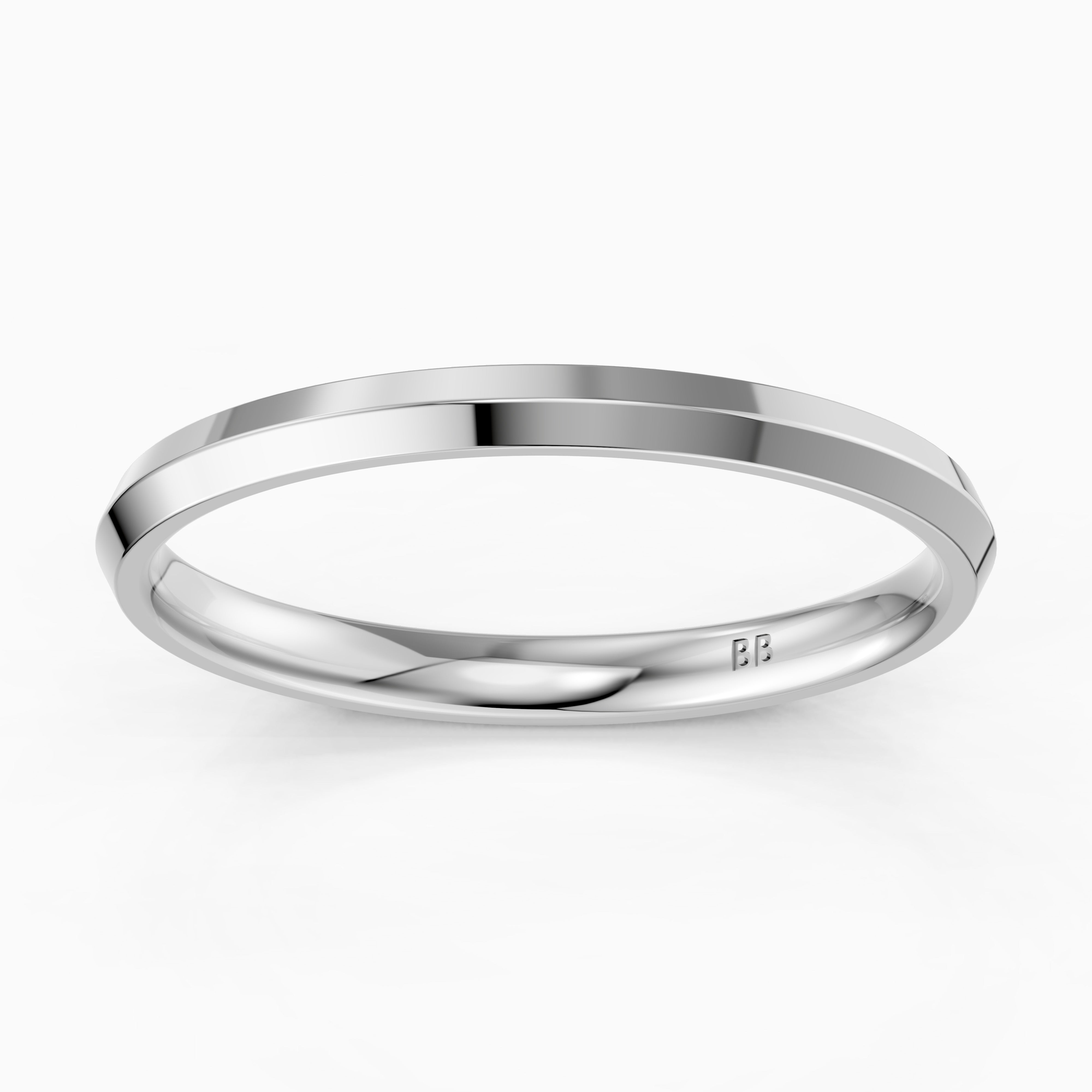 Paisley Knife Edge Plain Wedding Band
