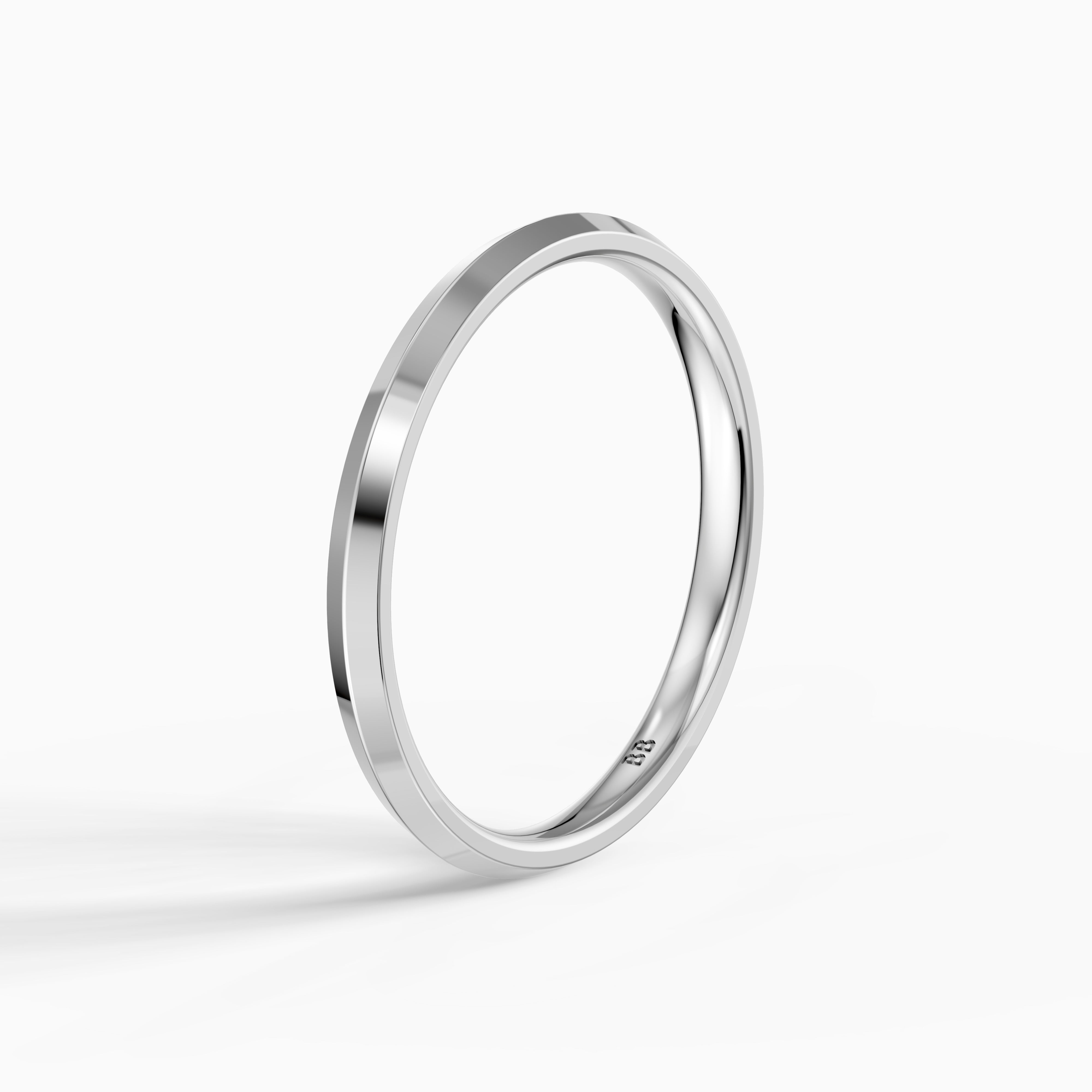 Paisley Knife Edge Plain Wedding Band