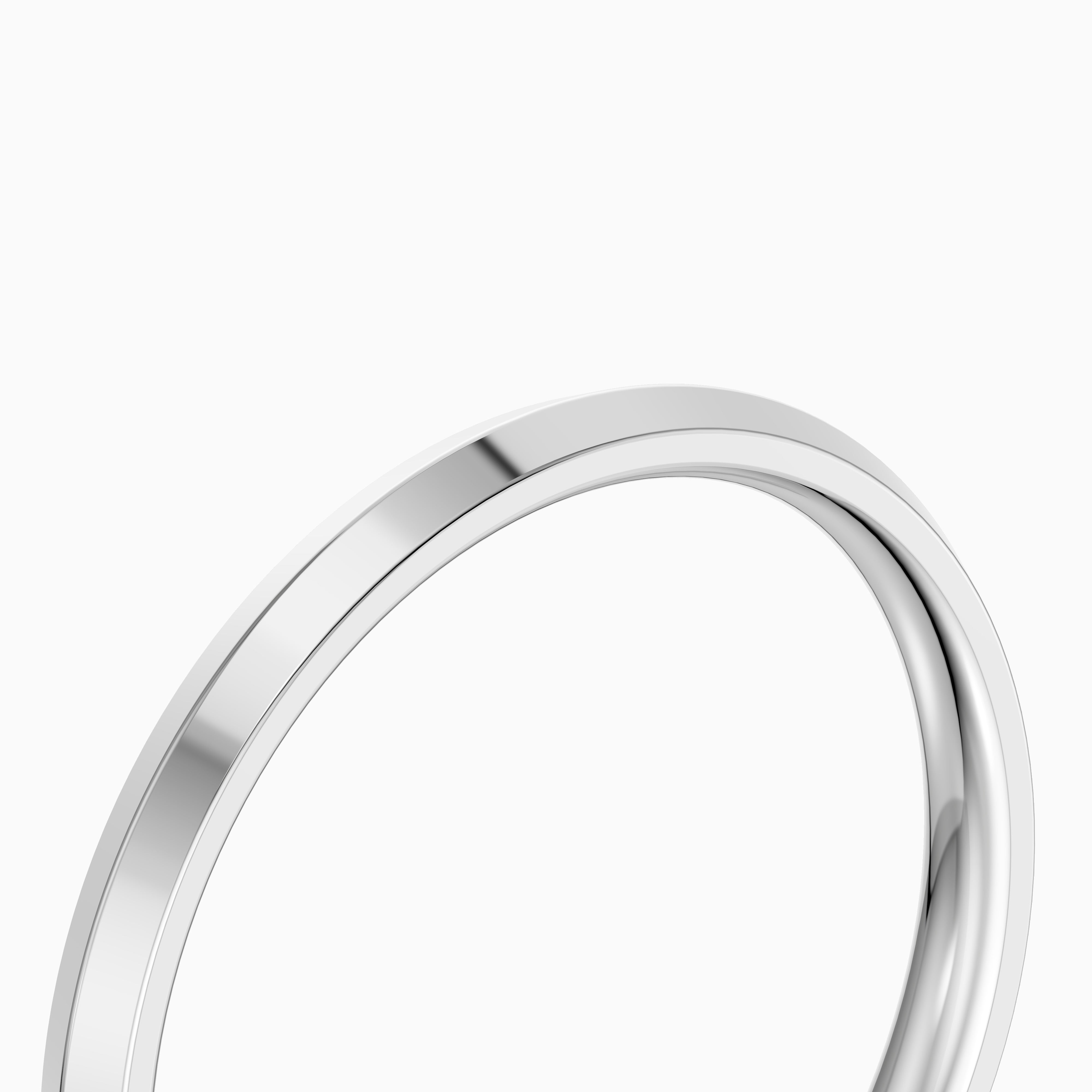 Paisley Knife Edge Plain Wedding Band