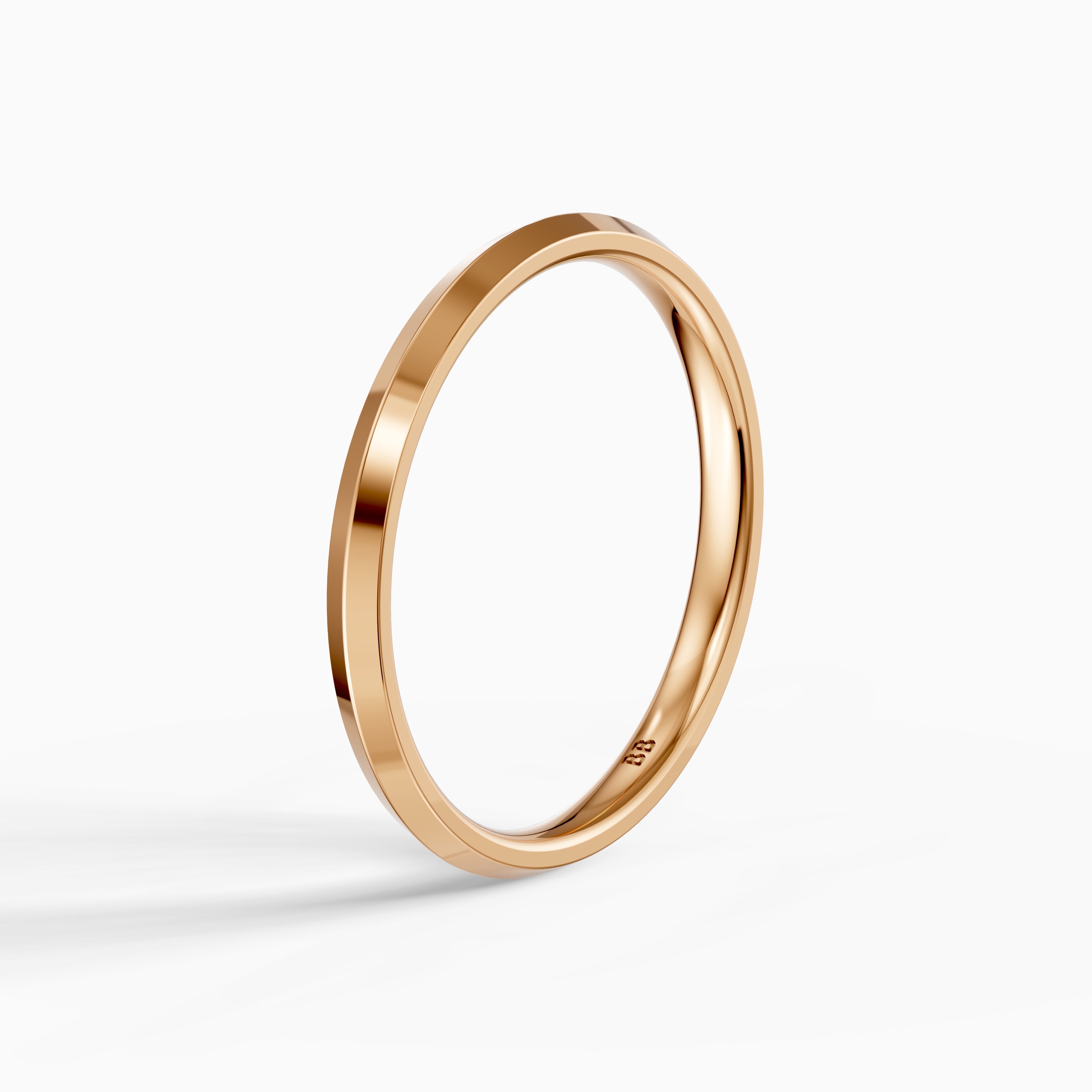 Paisley Knife Edge Plain Wedding Band