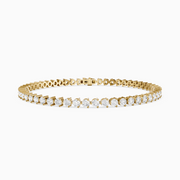 Alice Round Cut Lab Grown Diamond Three Prong Tennis Bracelet