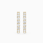 Teresa Round Lab Grown Diamond Inside Out Hoop Earrings