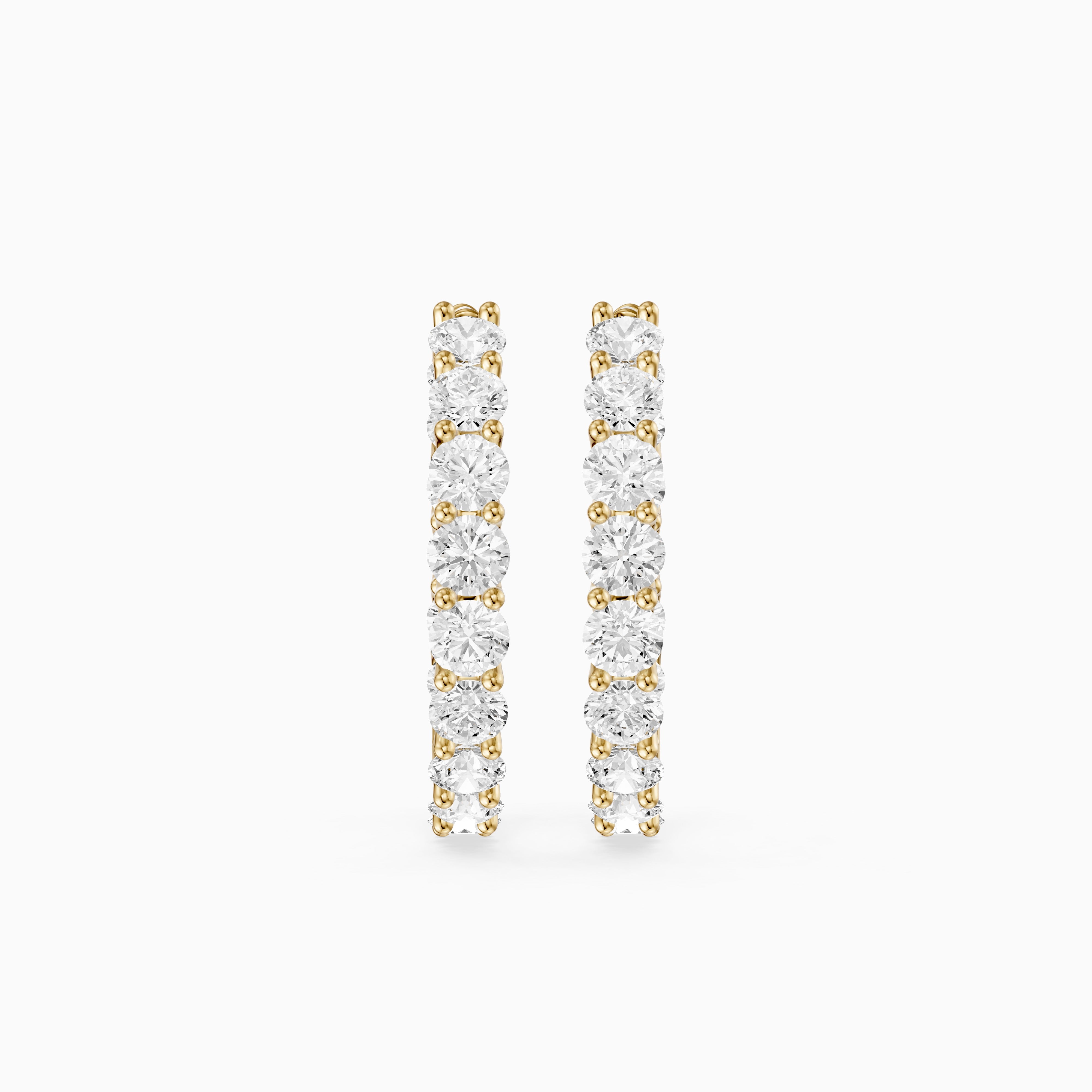 Teresa Round Lab Grown Diamond Inside Out Hoop Earrings