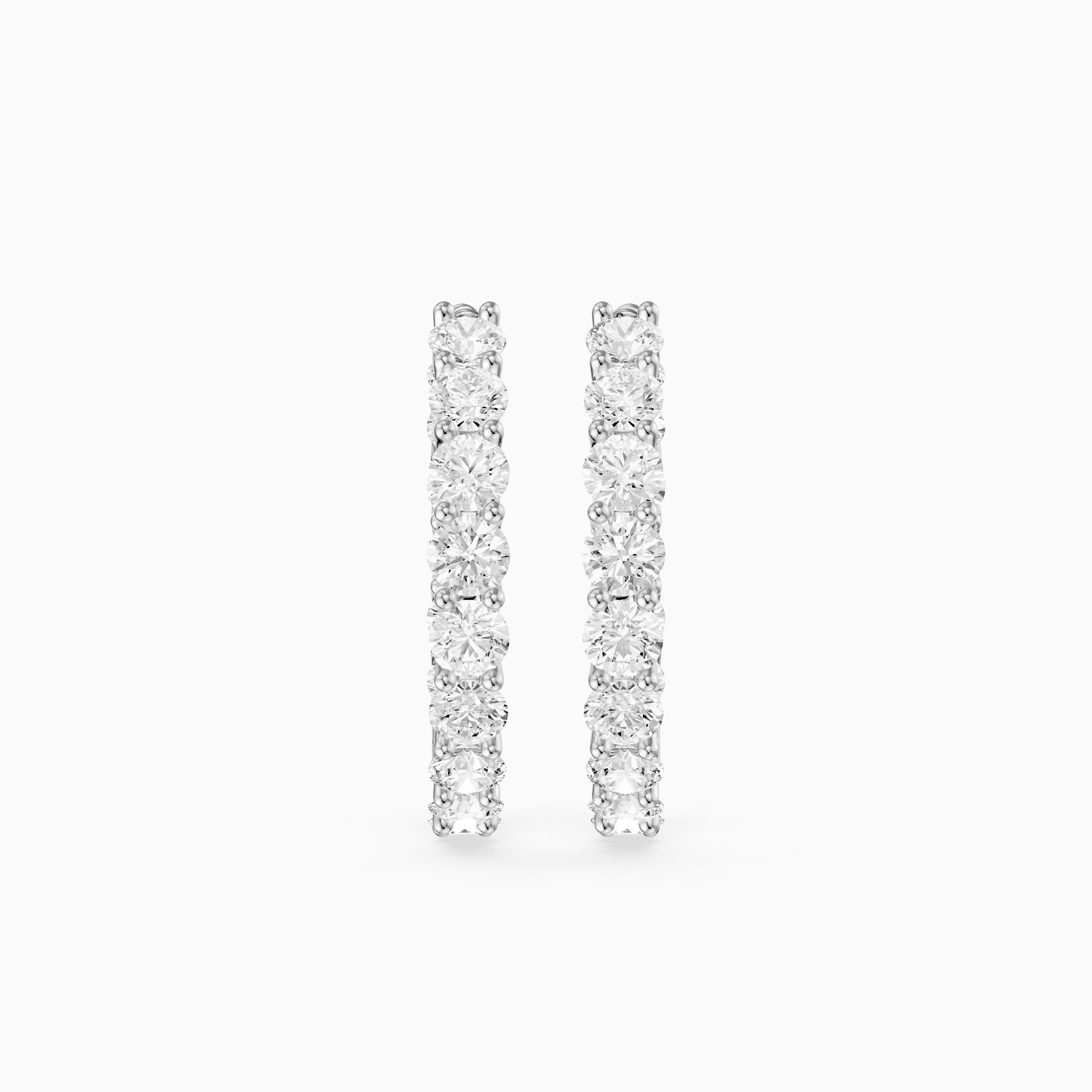 Teresa Round Lab Grown Diamond Inside Out Hoop Earrings