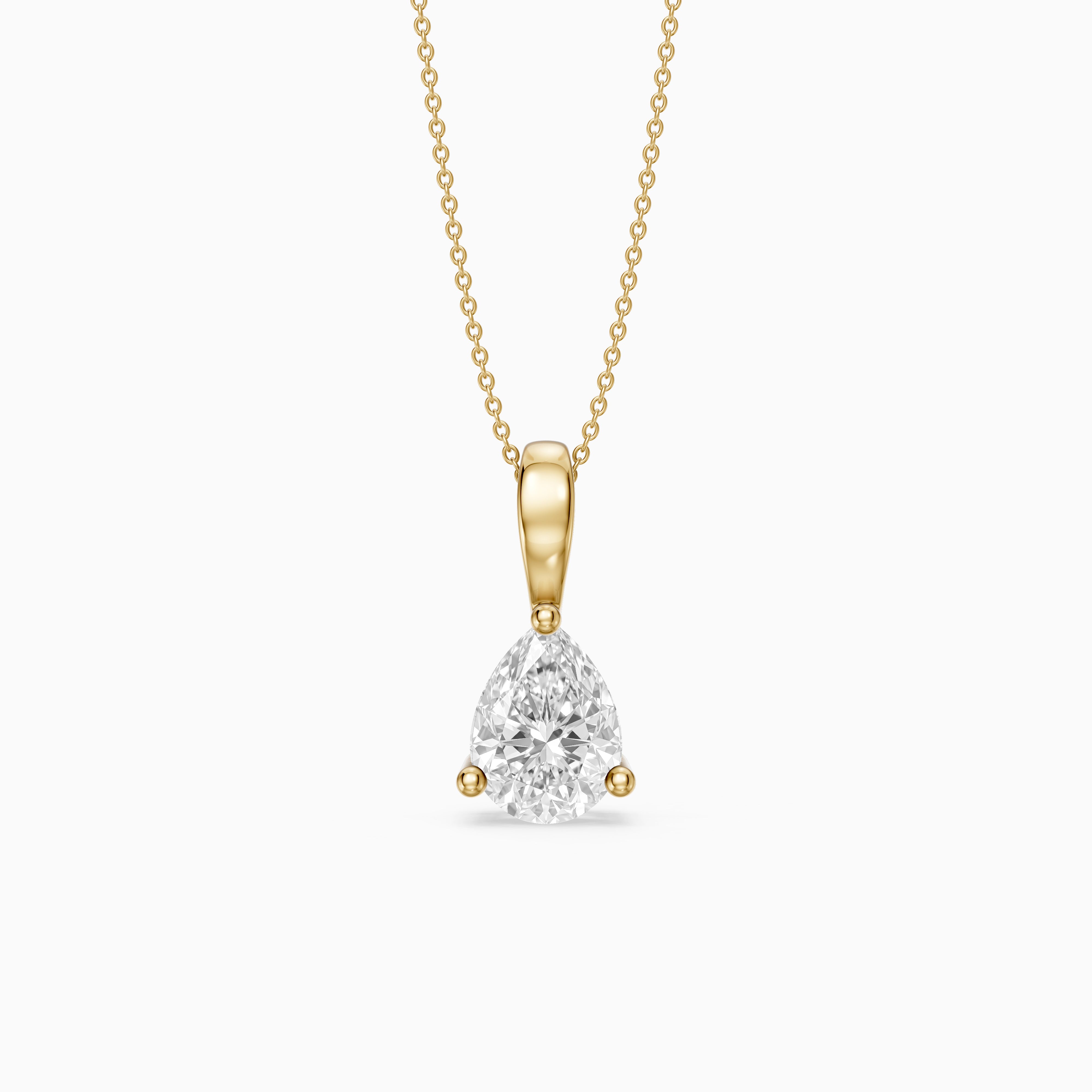 Amy Pear Shape Lab Grown Diamond Solitaire Pendant