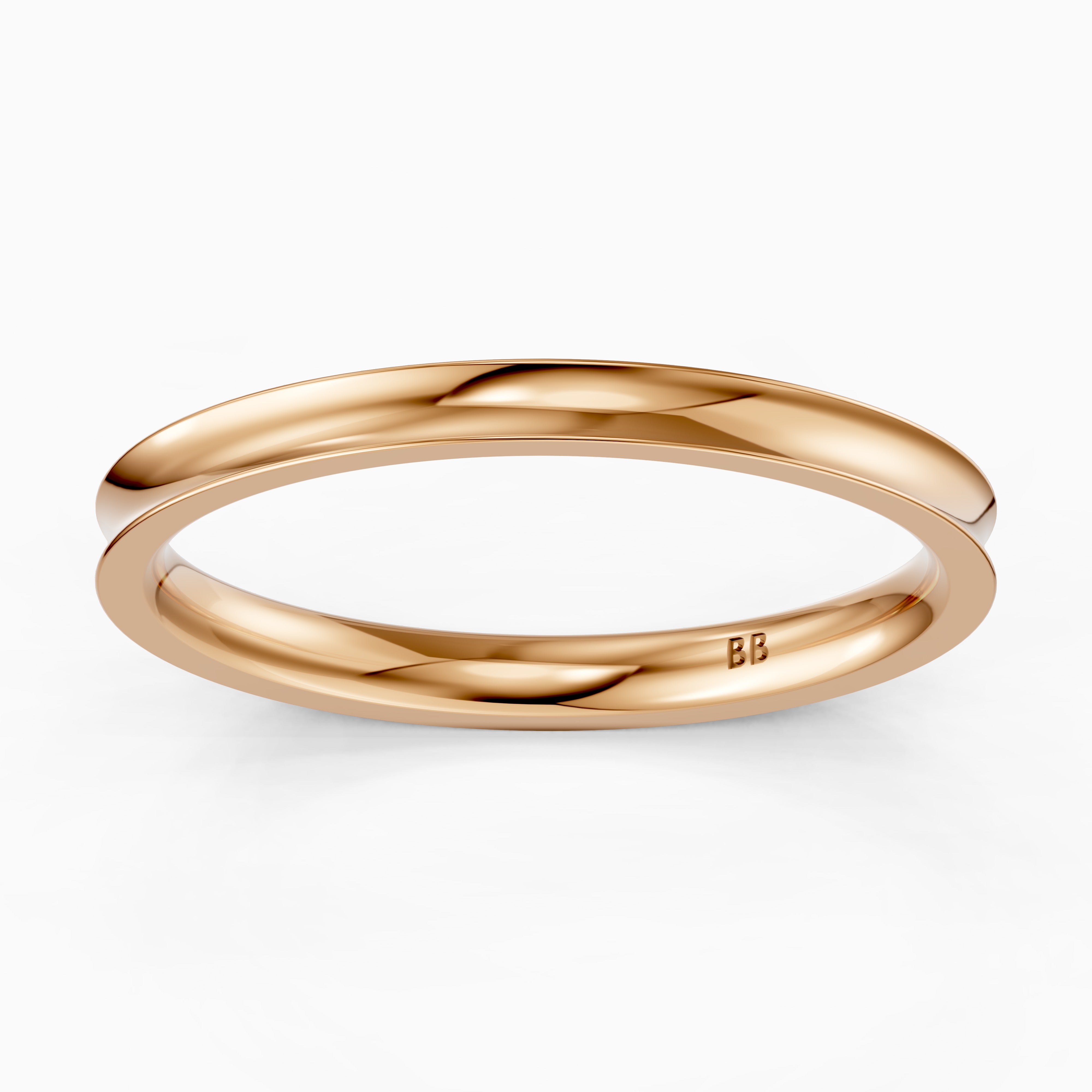 Kinsley Concave Plain Wedding Band
