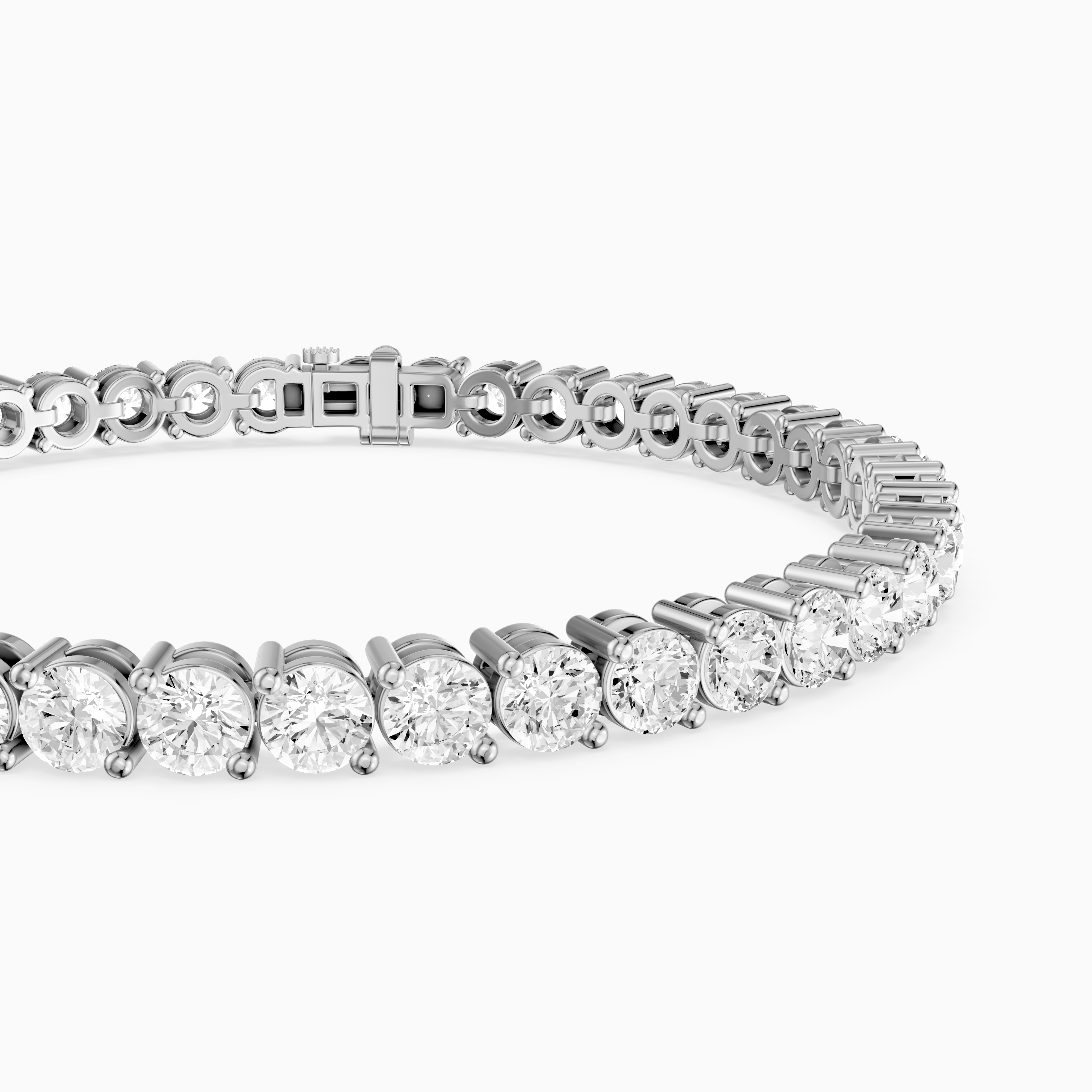 Manon Round Lab Grown Diamond Two Prong Tennis Bracelet