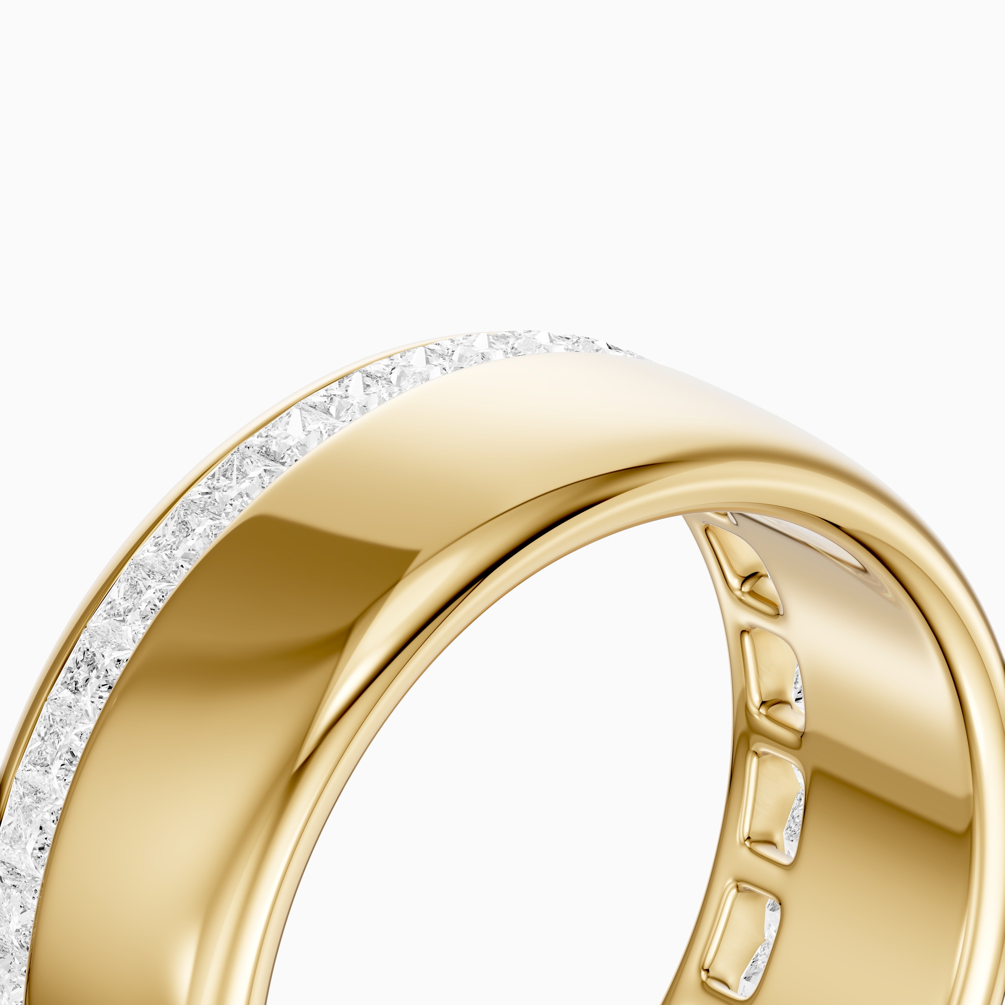 Bellamy Princess Cut Lab Grown Diamond Channel Set Cigar Band