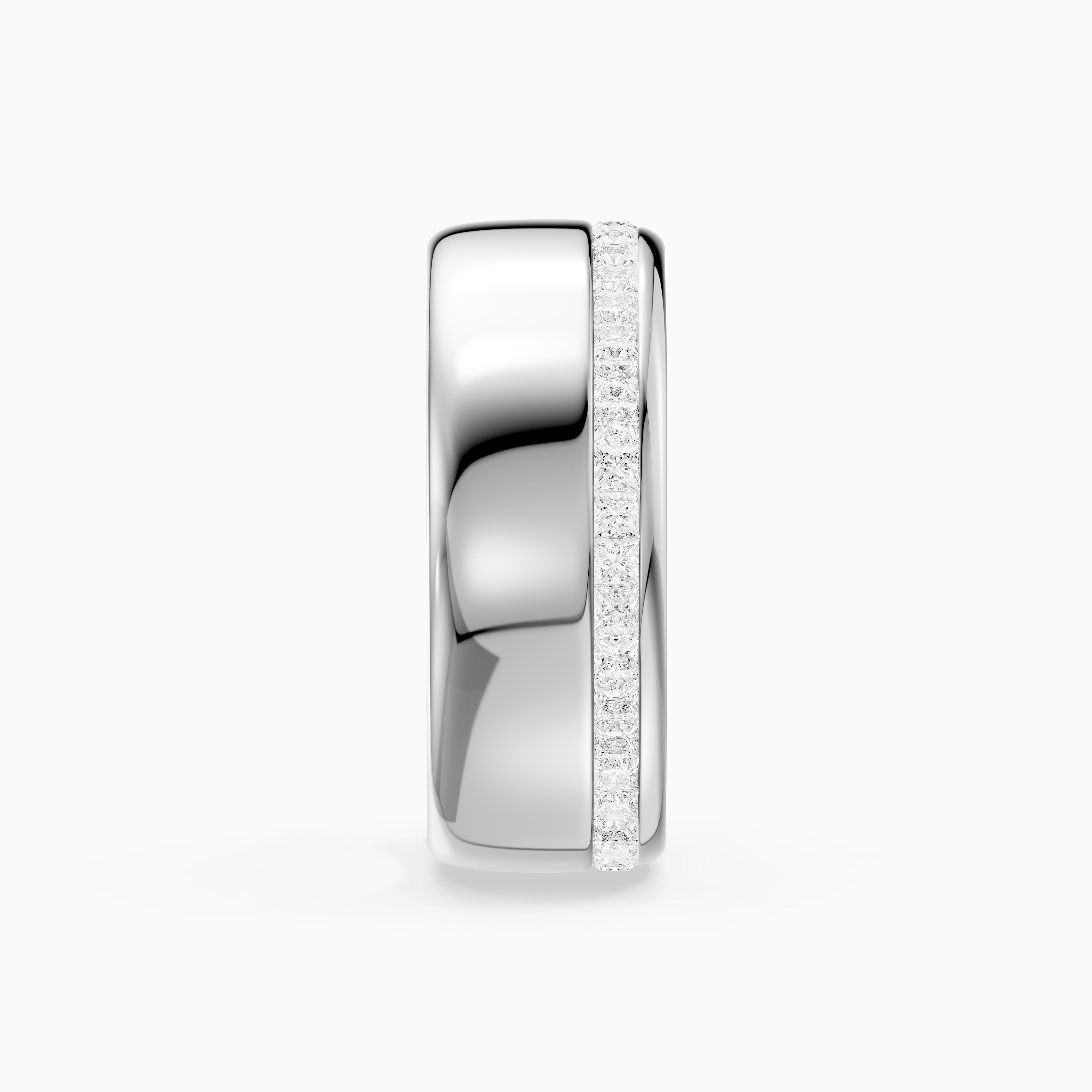 Bellamy Princess Cut Lab Grown Diamond Channel Set Cigar Band