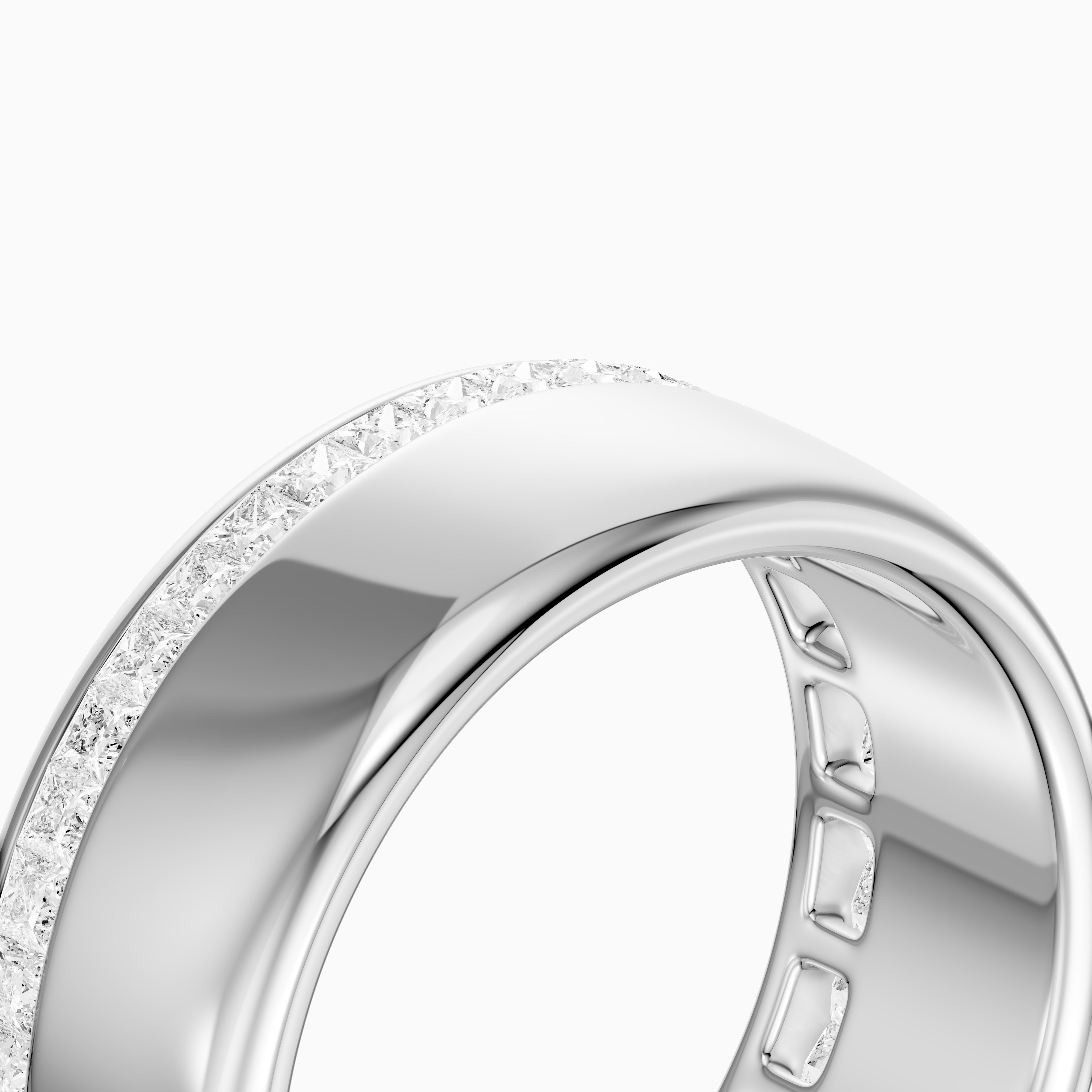 Bellamy Princess Cut Lab Grown Diamond Channel Set Cigar Band
