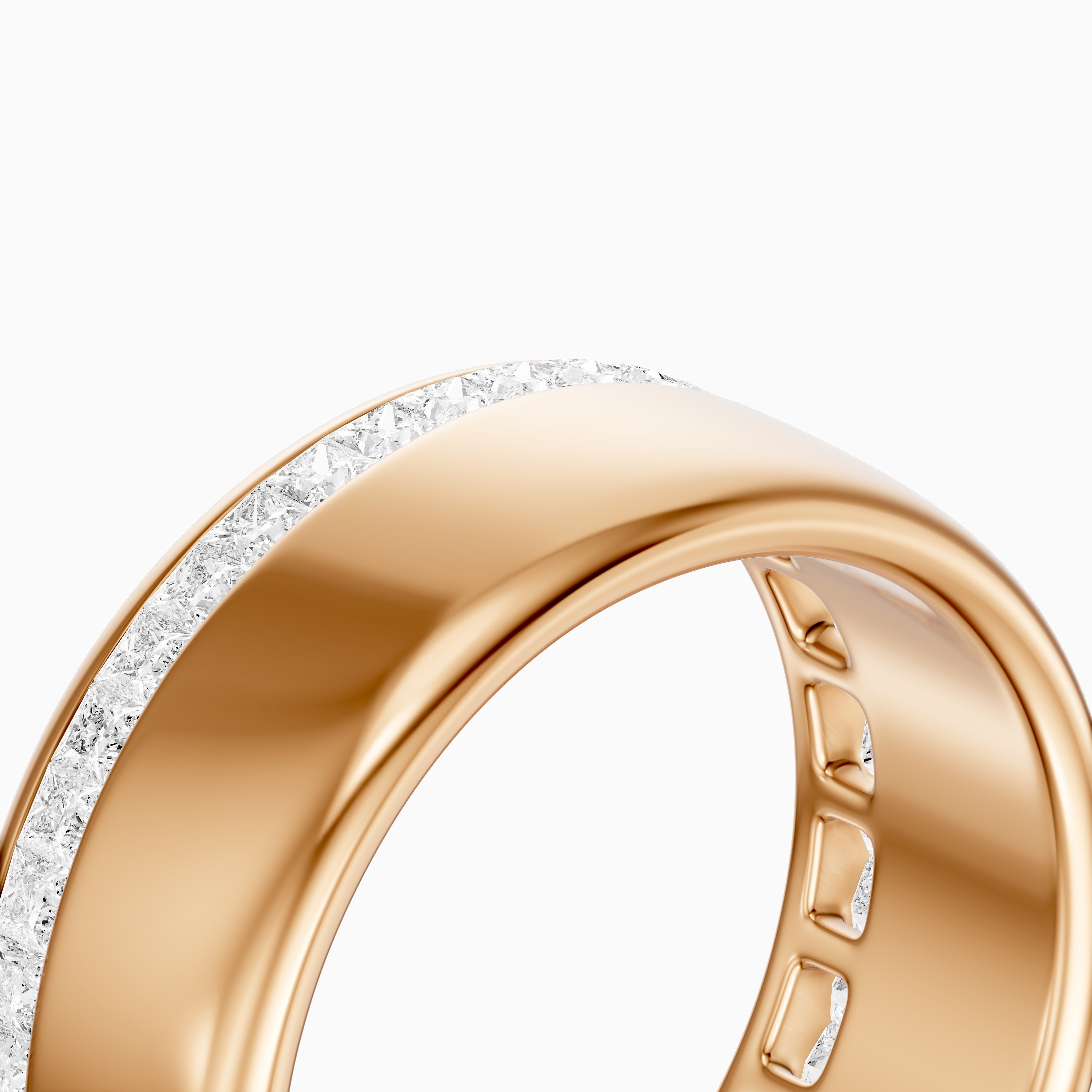 Bellamy Princess Cut Lab Grown Diamond Channel Set Cigar Band