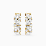 Tatiana Marquise and Round Cut Lab Grown Diamond Petite Hoop Earrings