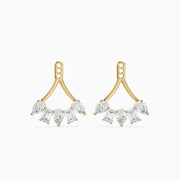 Collins Pear and Emerald Cut Lab Diamond Ear Jacket Cuff Earrings