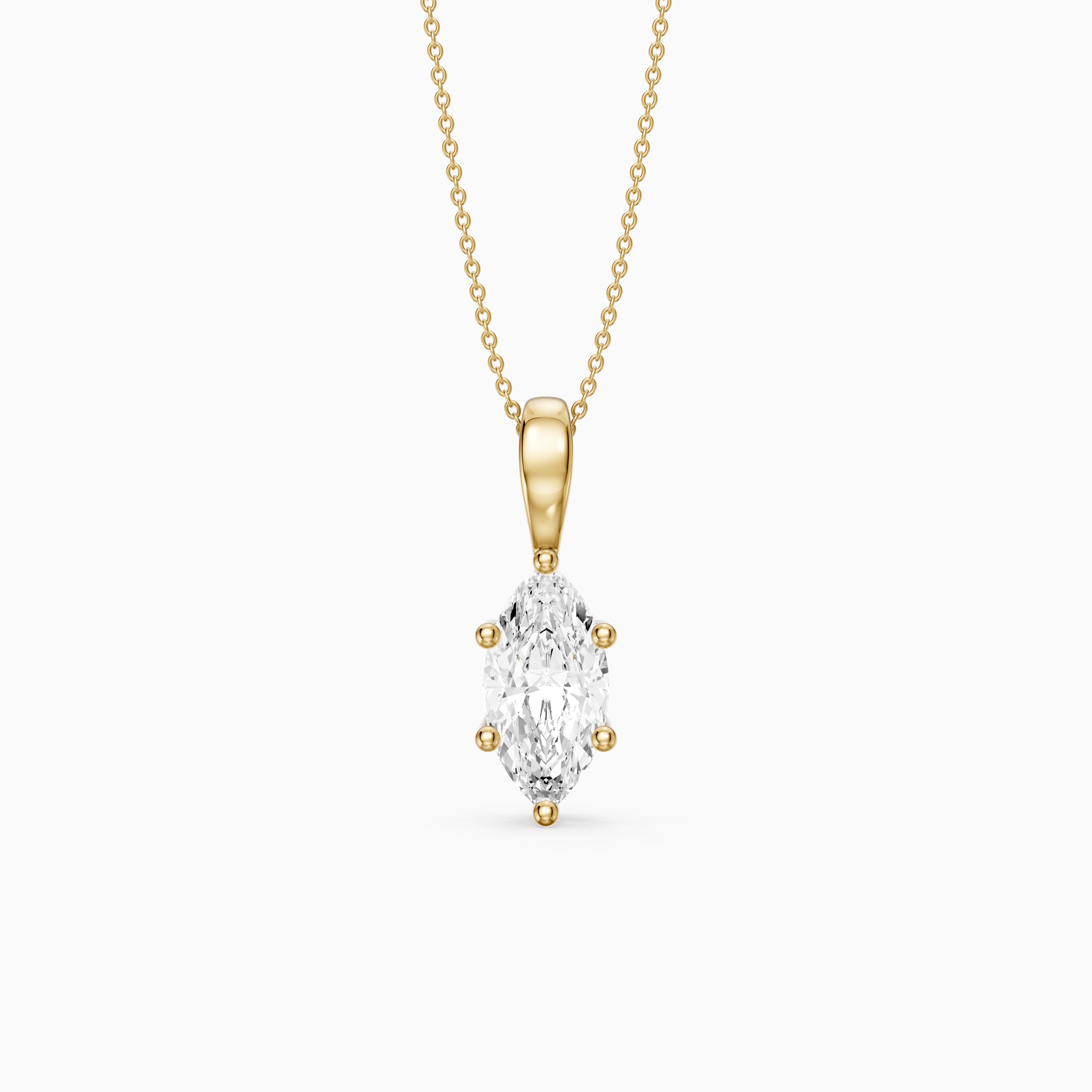 Dianna Marquise Lab Grown Diamond Solitaire Pendant