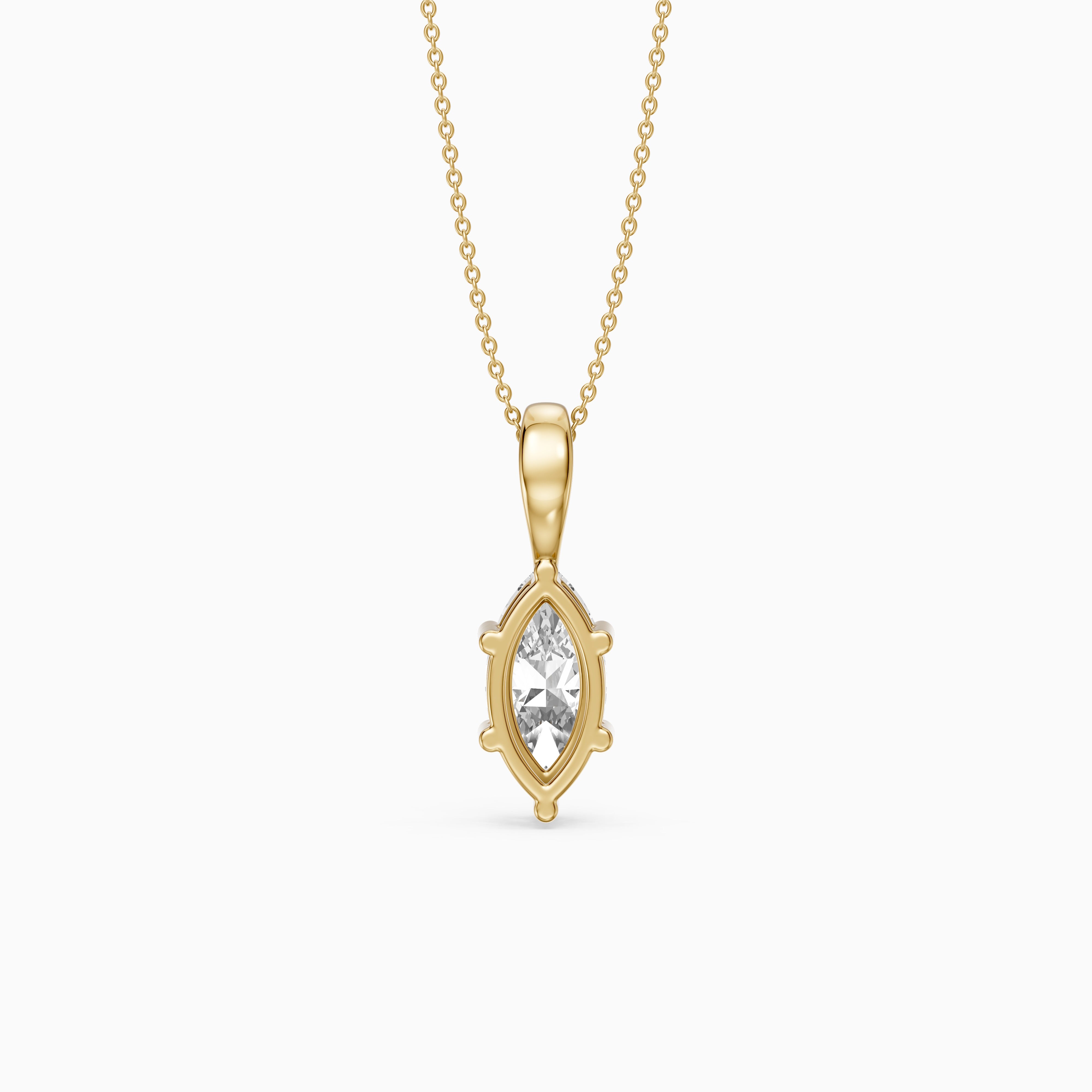 Dianna Marquise Lab Grown Diamond Solitaire Pendant