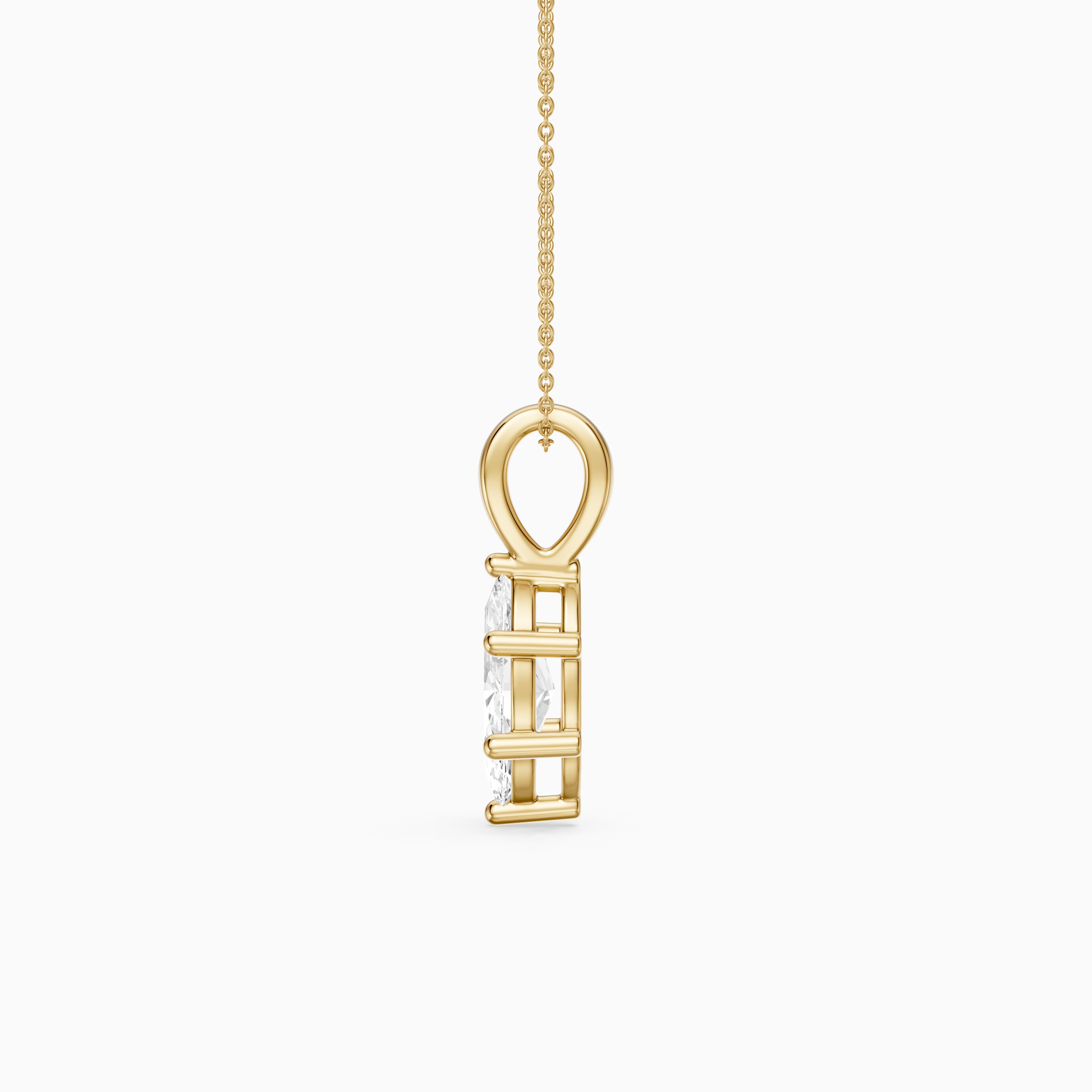 Dianna Marquise Lab Grown Diamond Solitaire Pendant