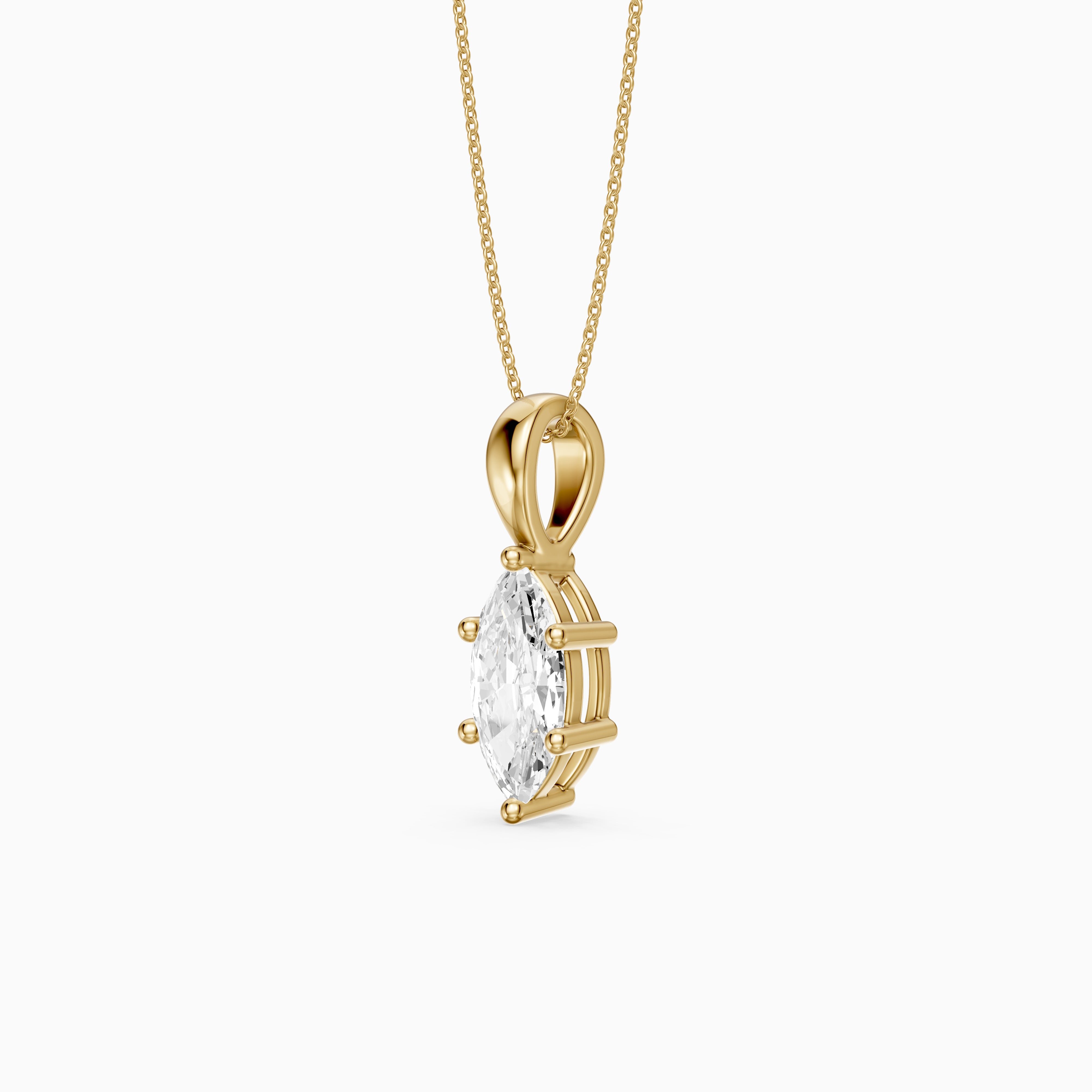 Dianna Marquise Lab Grown Diamond Solitaire Pendant