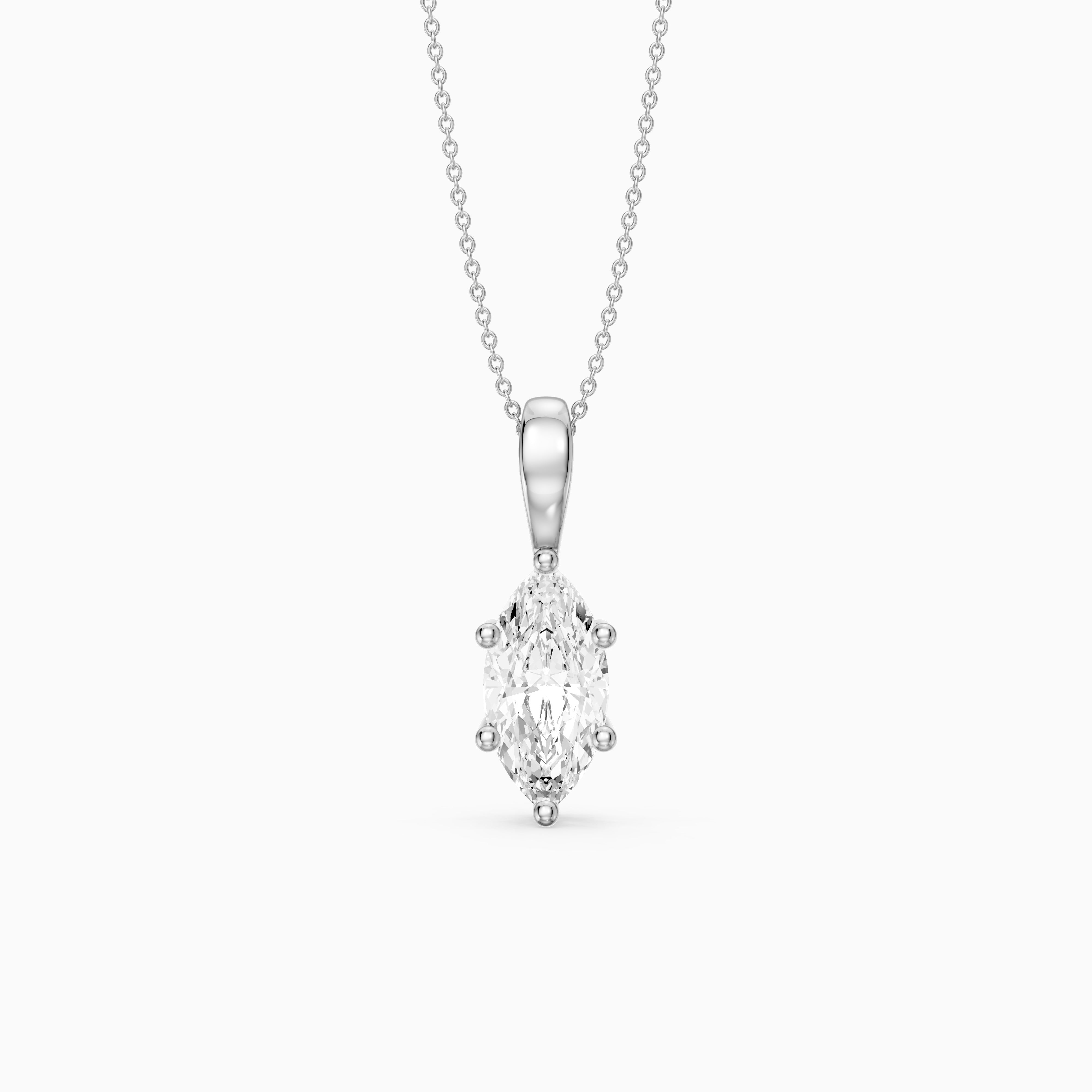 Dianna Marquise Lab Grown Diamond Solitaire Pendant