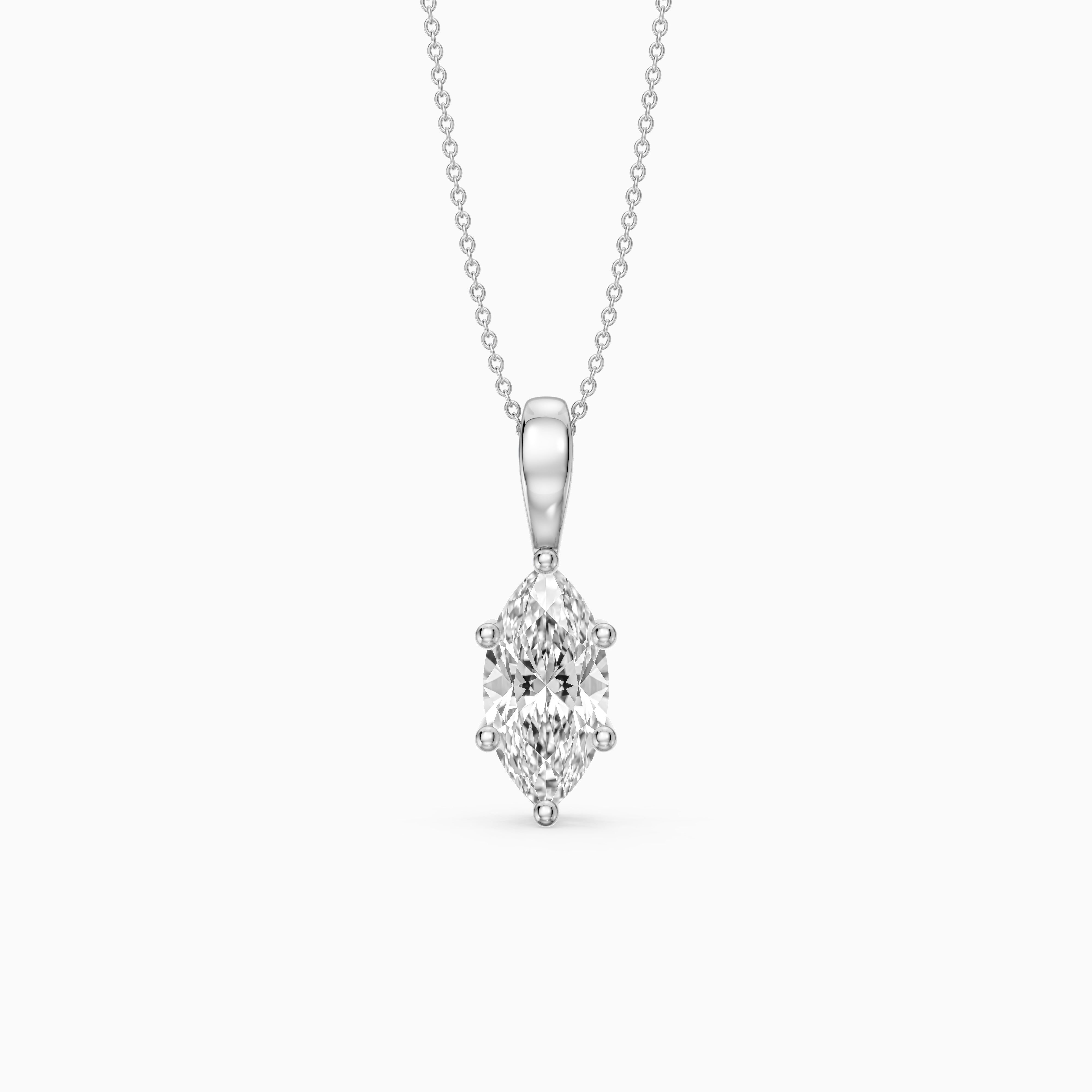 Dianna Marquise Lab Grown Diamond Solitaire Pendant