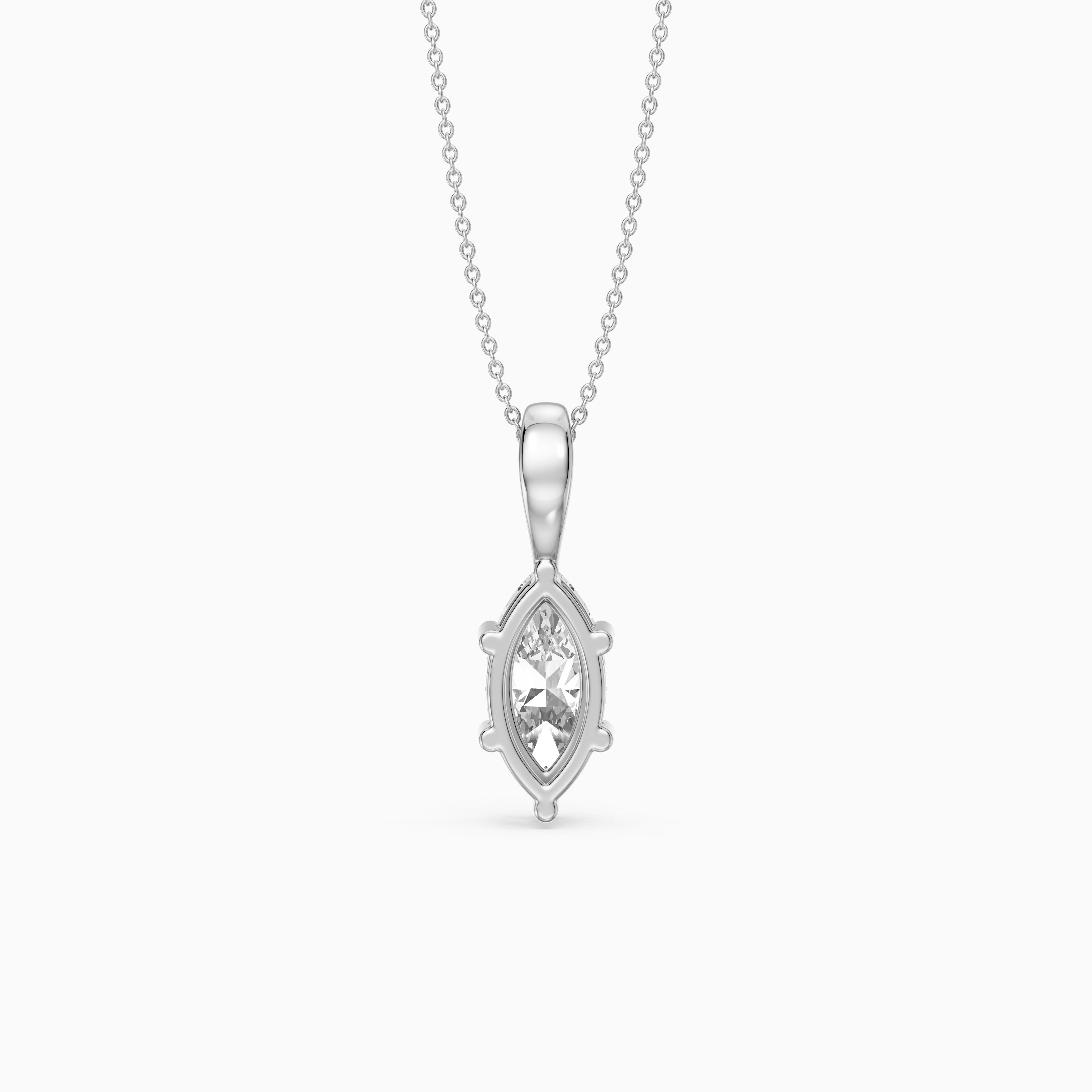 Dianna Marquise Lab Grown Diamond Solitaire Pendant