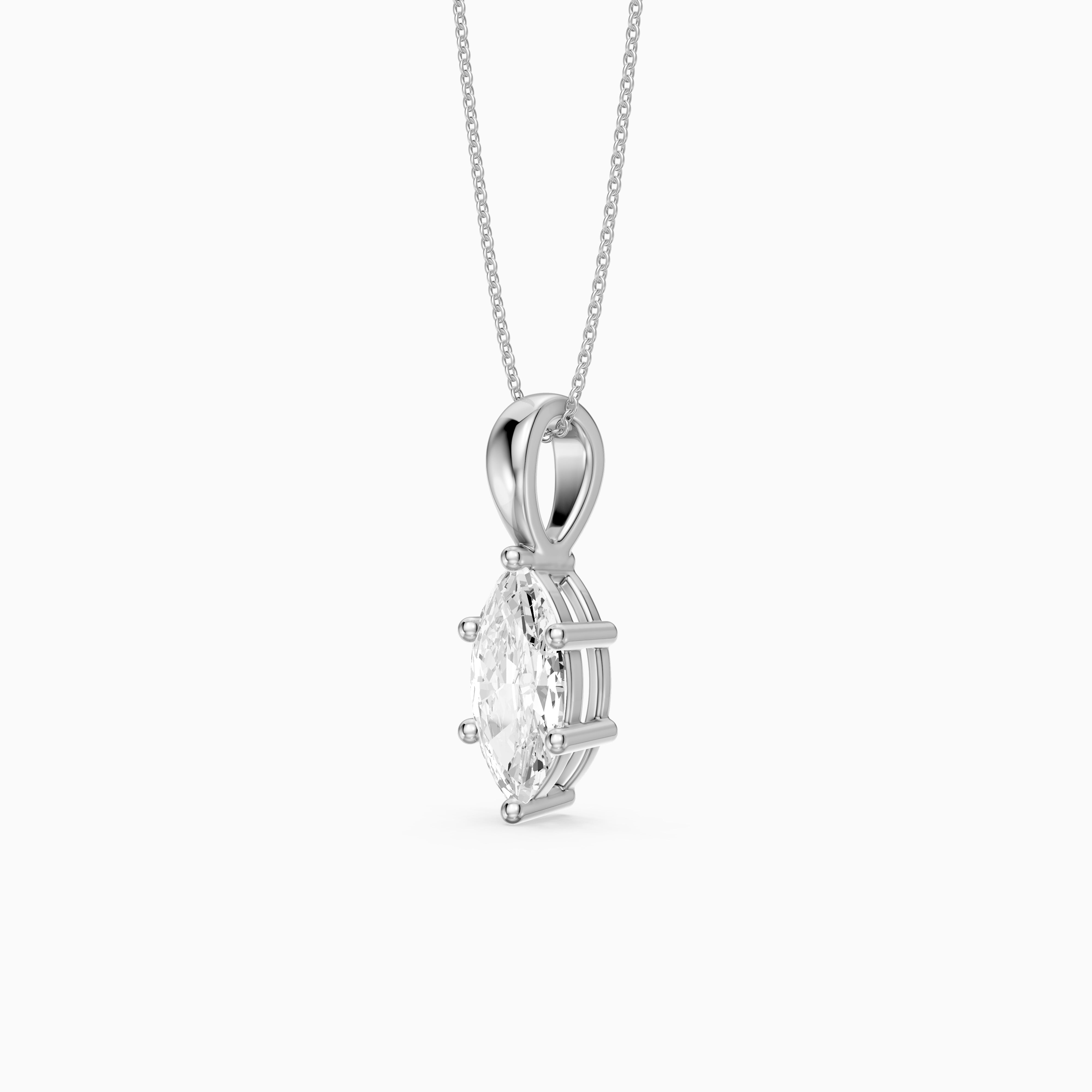 Dianna Marquise Lab Grown Diamond Solitaire Pendant