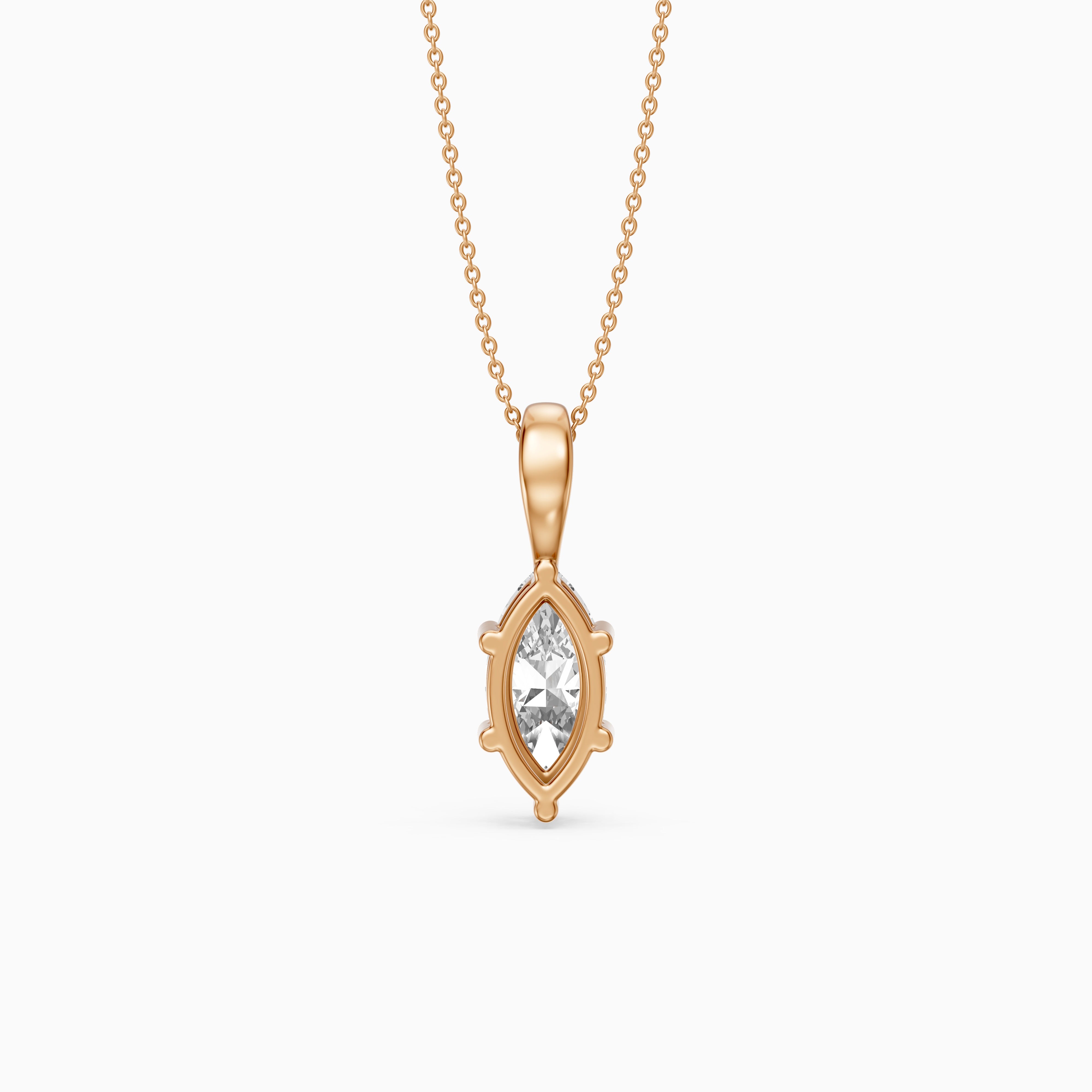 Dianna Marquise Lab Grown Diamond Solitaire Pendant