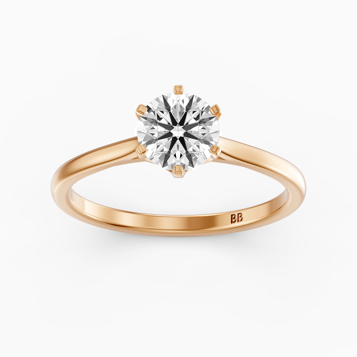 Amelia Round Cut Solitaire Lab Grown Diamond Engagement Ring