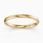 Capri Flat Round Edge Plain Wedding Band