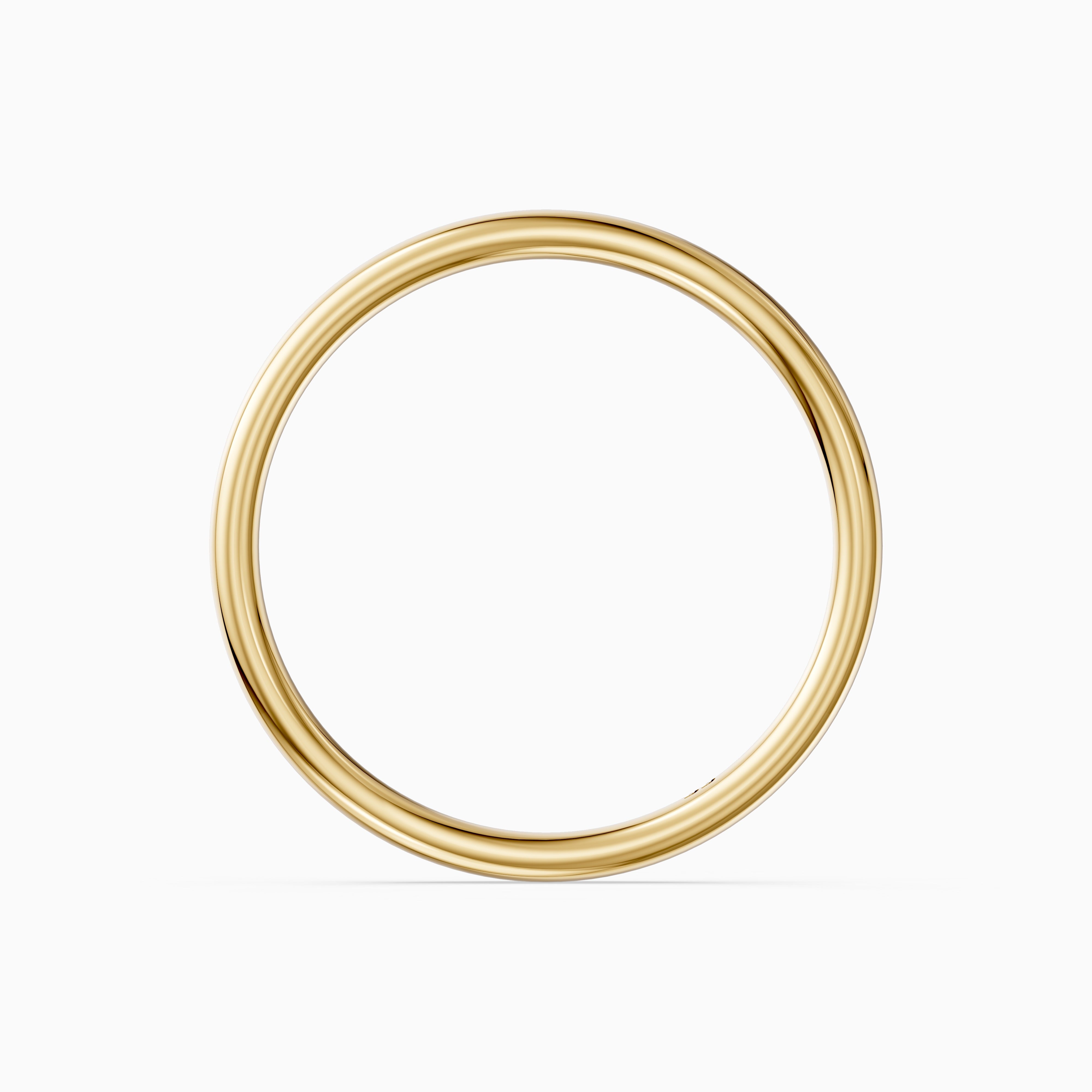 Capri Flat Round Edge Plain Wedding Band