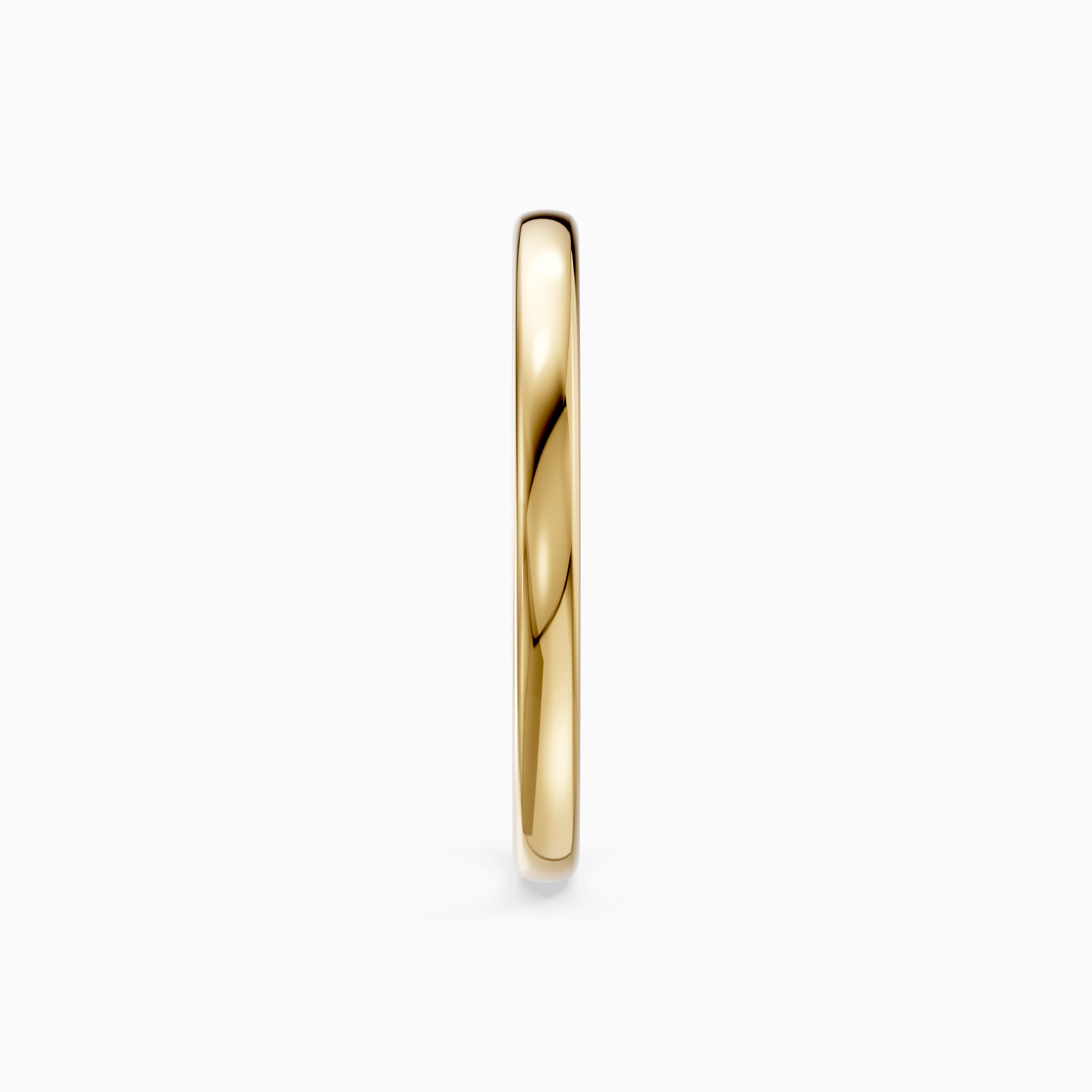 Capri Flat Round Edge Plain Wedding Band