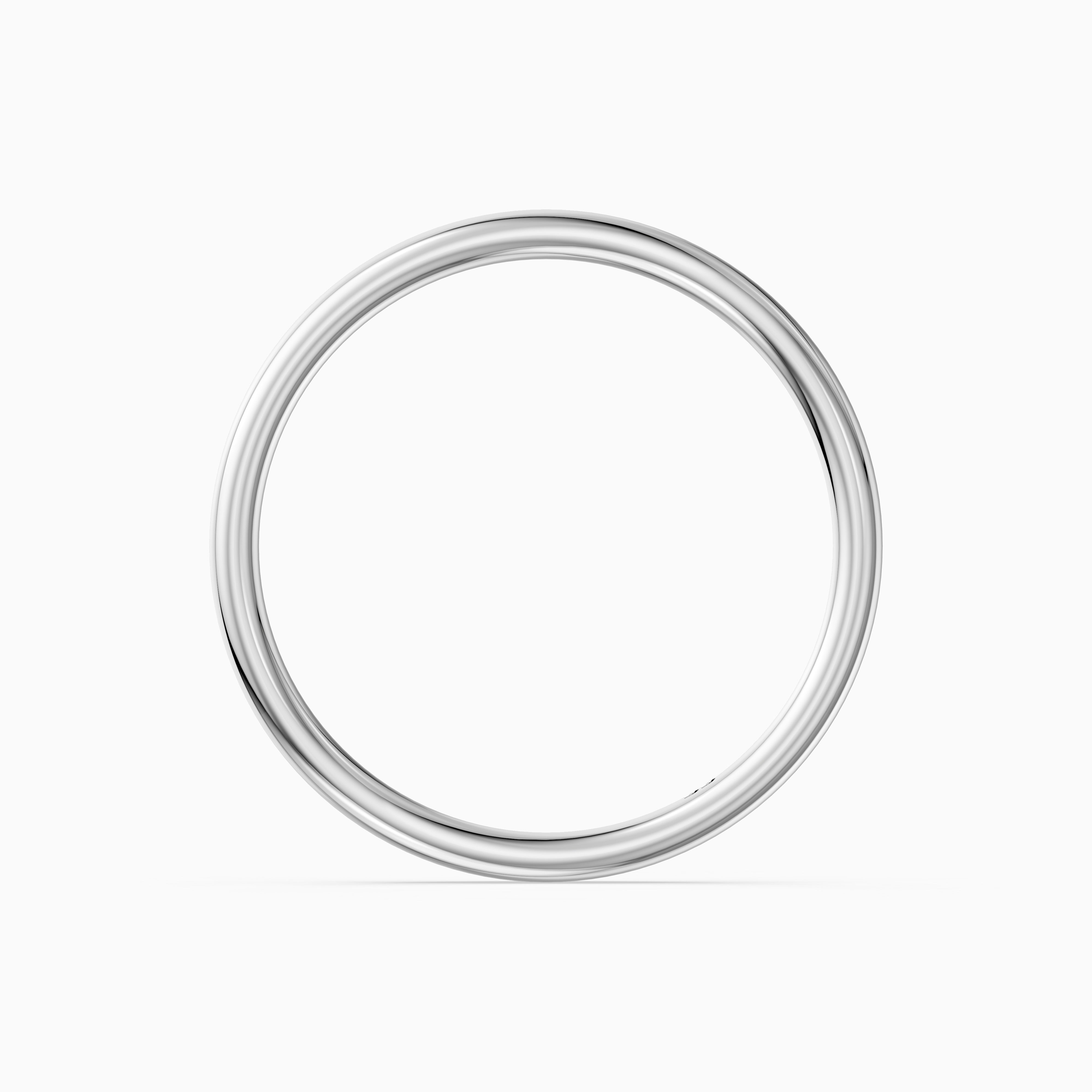 Capri Flat Round Edge Plain Wedding Band