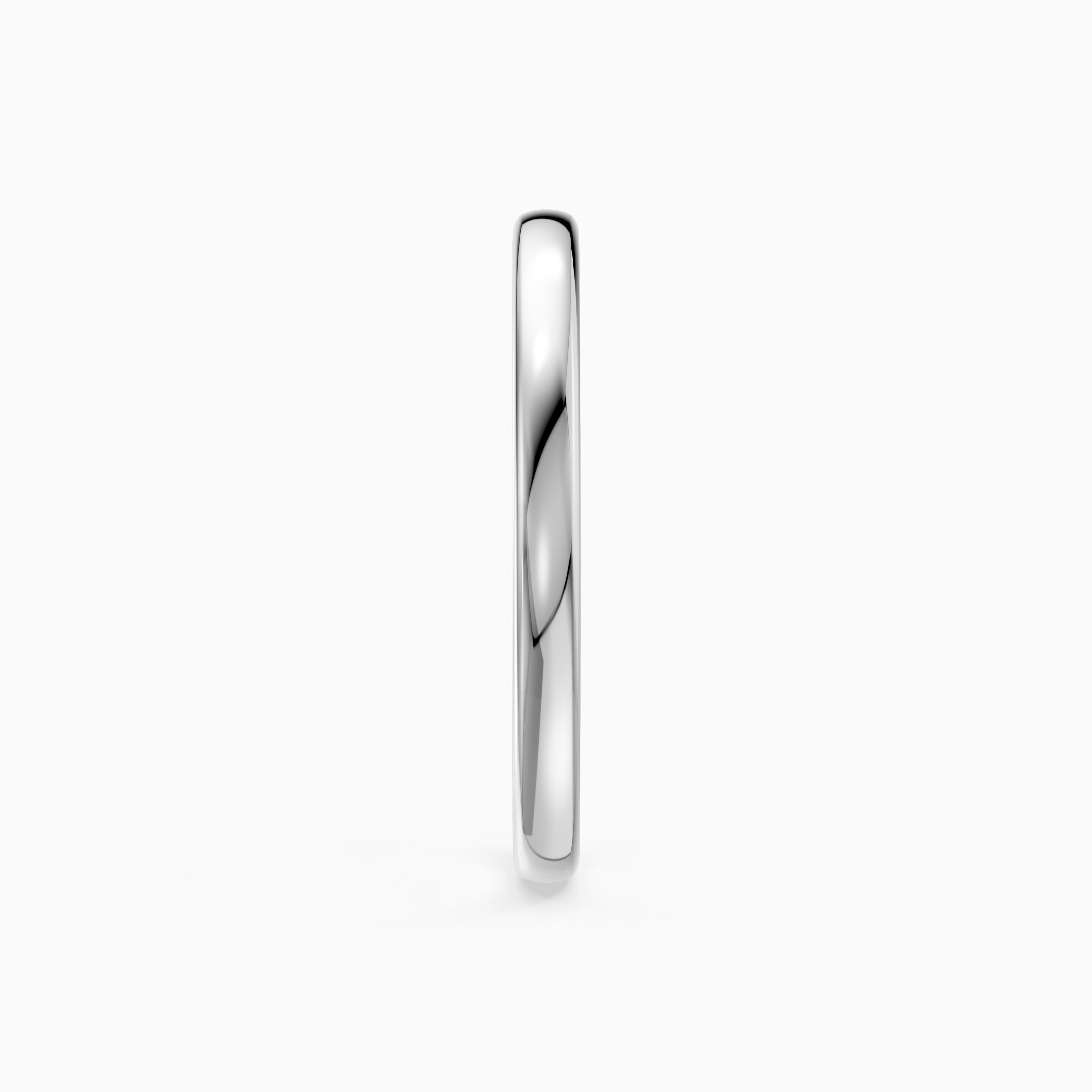Capri Flat Round Edge Plain Wedding Band